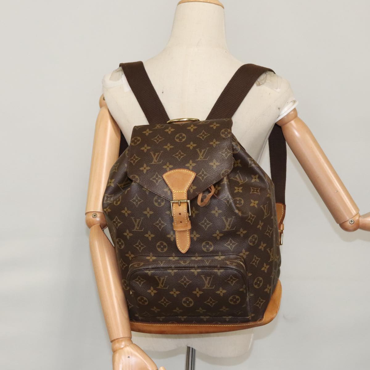 LOUIS VUITTON Monogram Montsouris GM Backpack M51135 LV Auth ep7102