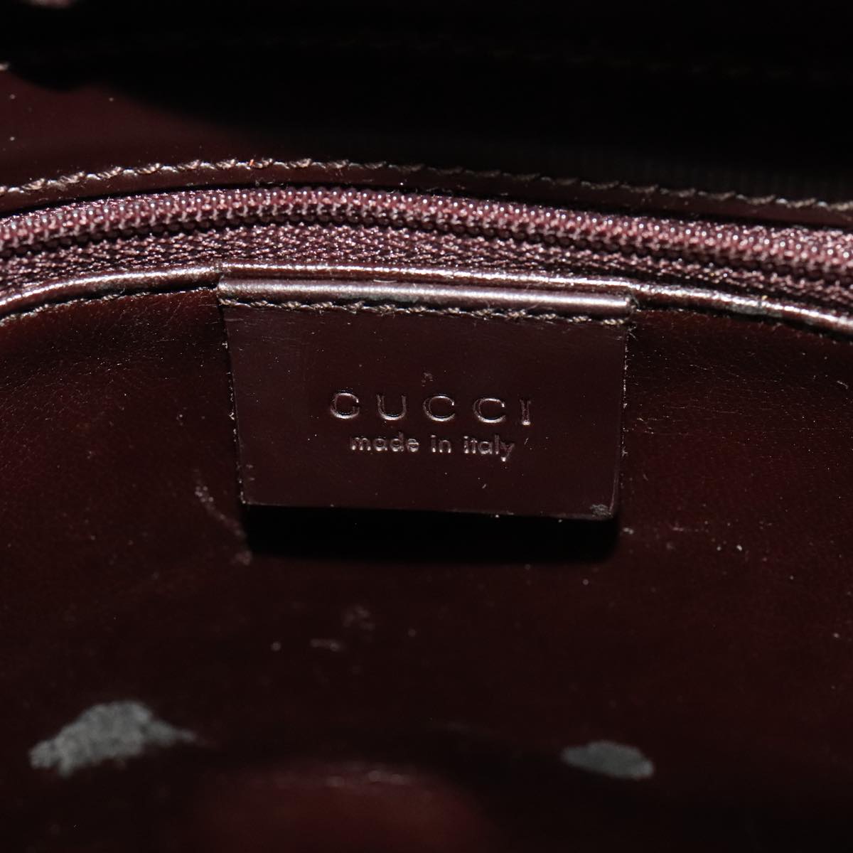 GUCCI Shoulder Bag Patent leather Brown 002 1007 3444 Auth ep7129