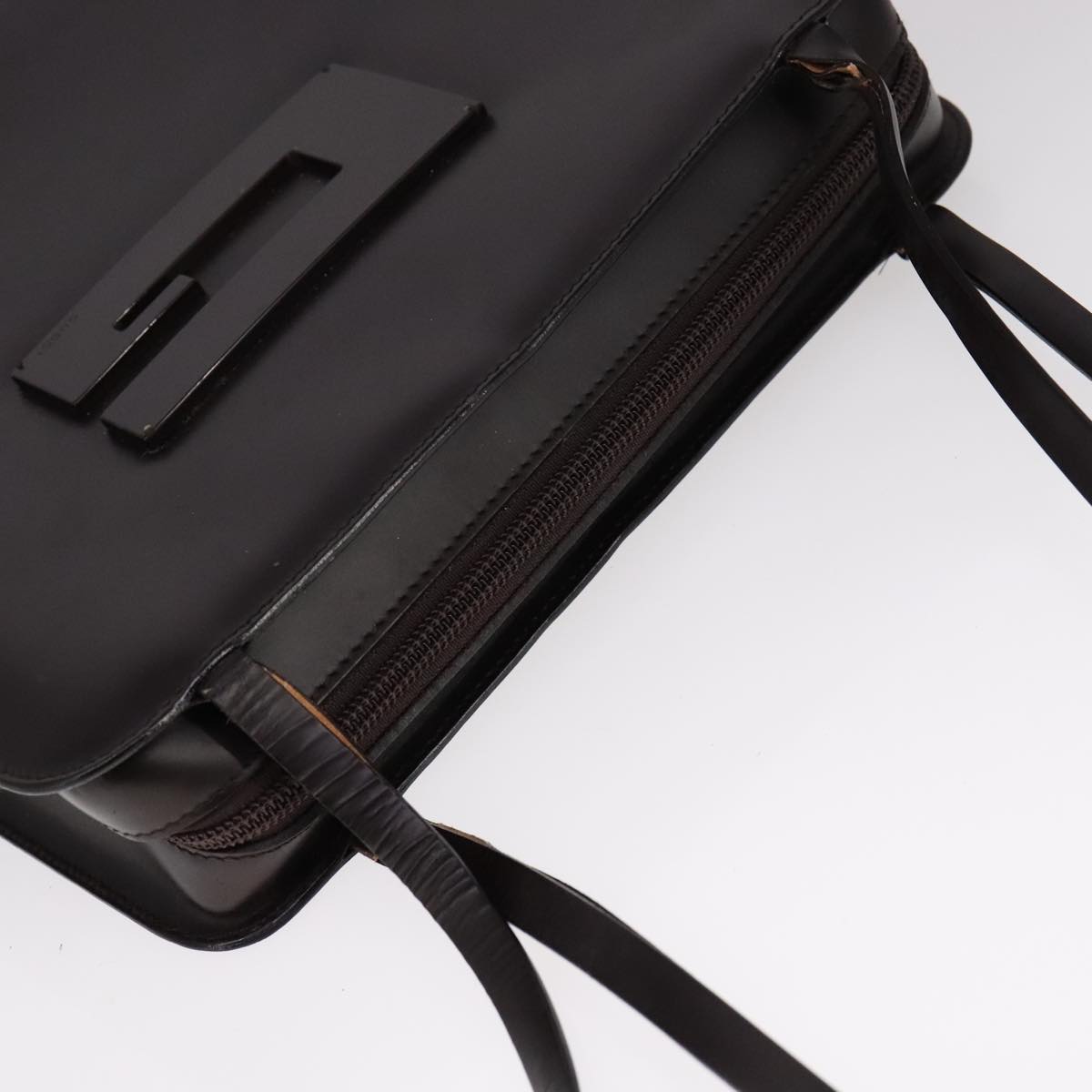 GUCCI Shoulder Bag Patent leather Brown 002 1007 3444 Auth ep7129