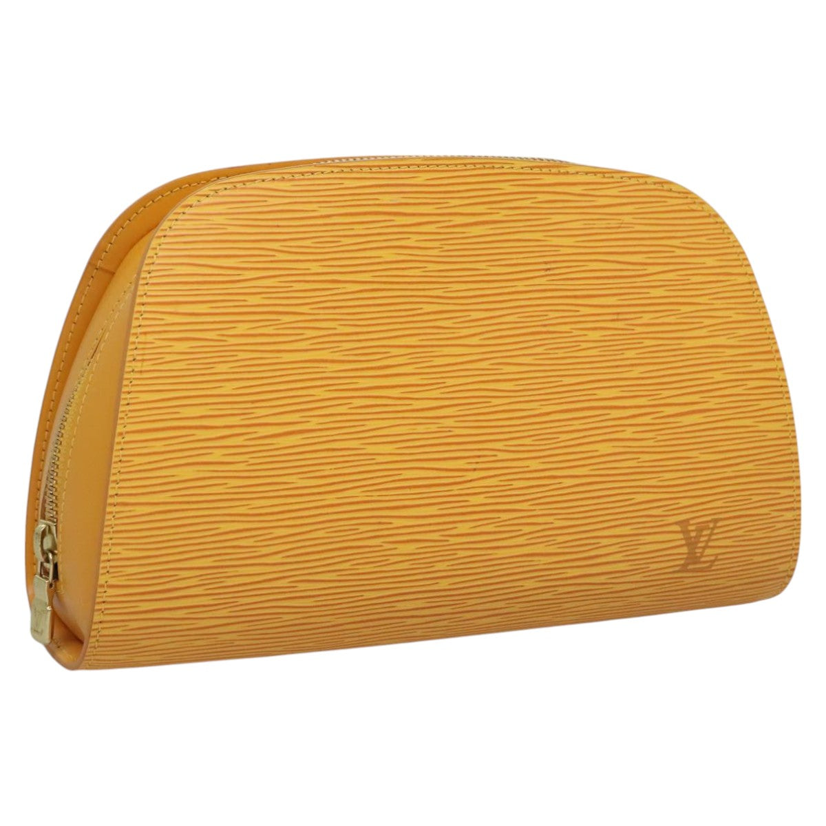 LOUIS VUITTON Epi Dauphine MM Pouch Tassili Yellow LV Auth ep7183