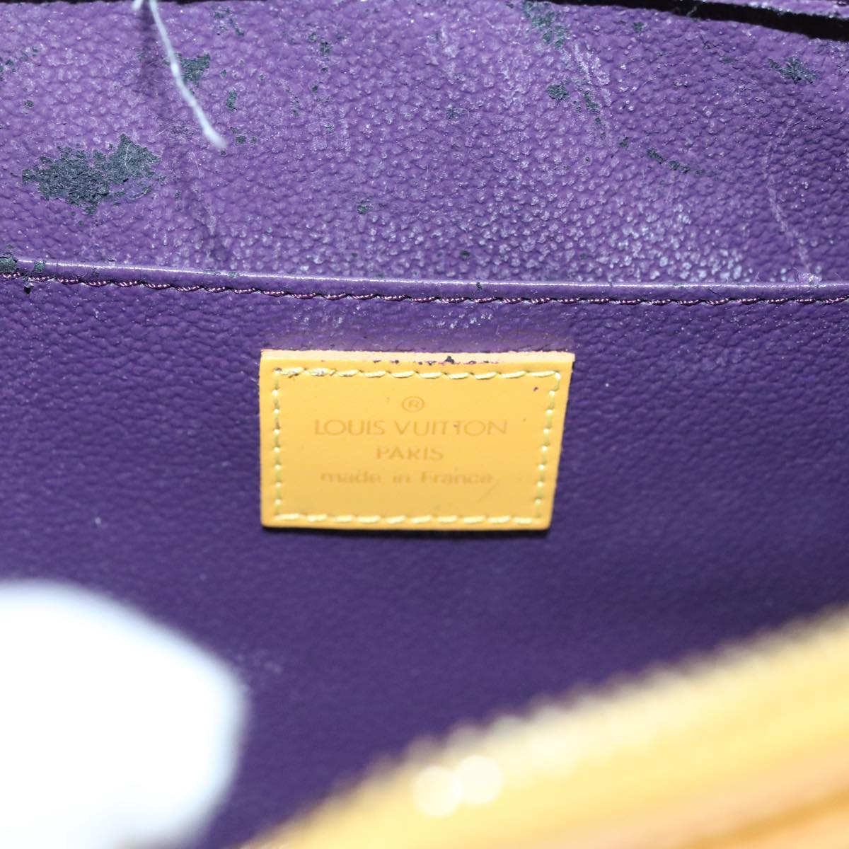 LOUIS VUITTON Epi Dauphine MM Pouch Tassili Yellow LV Auth ep7183