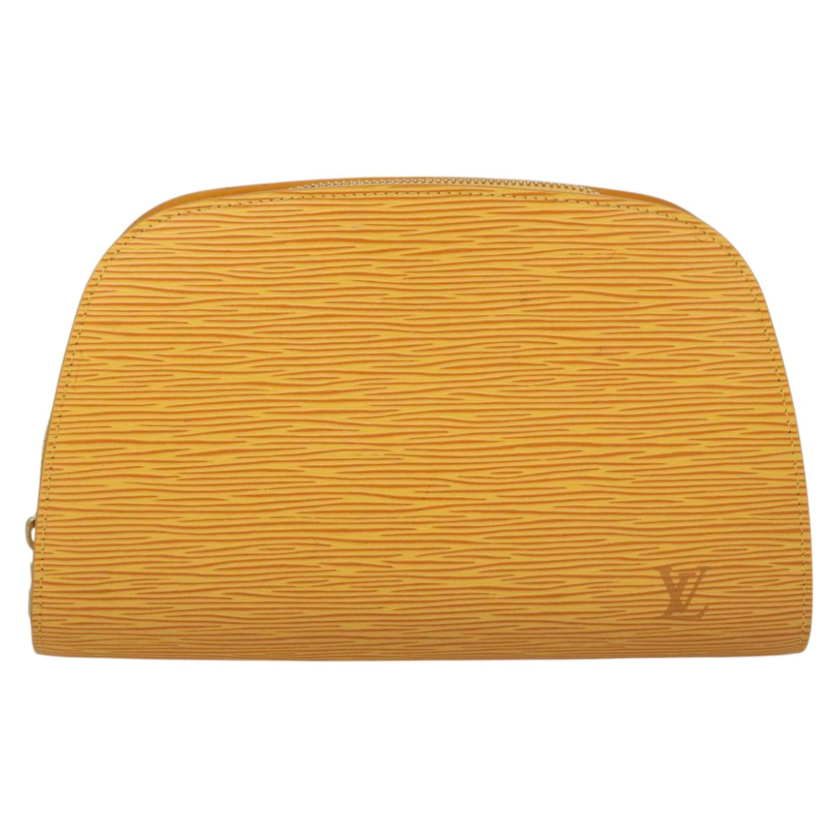 LOUIS VUITTON Epi Dauphine MM Pouch Tassili Yellow LV Auth ep7183