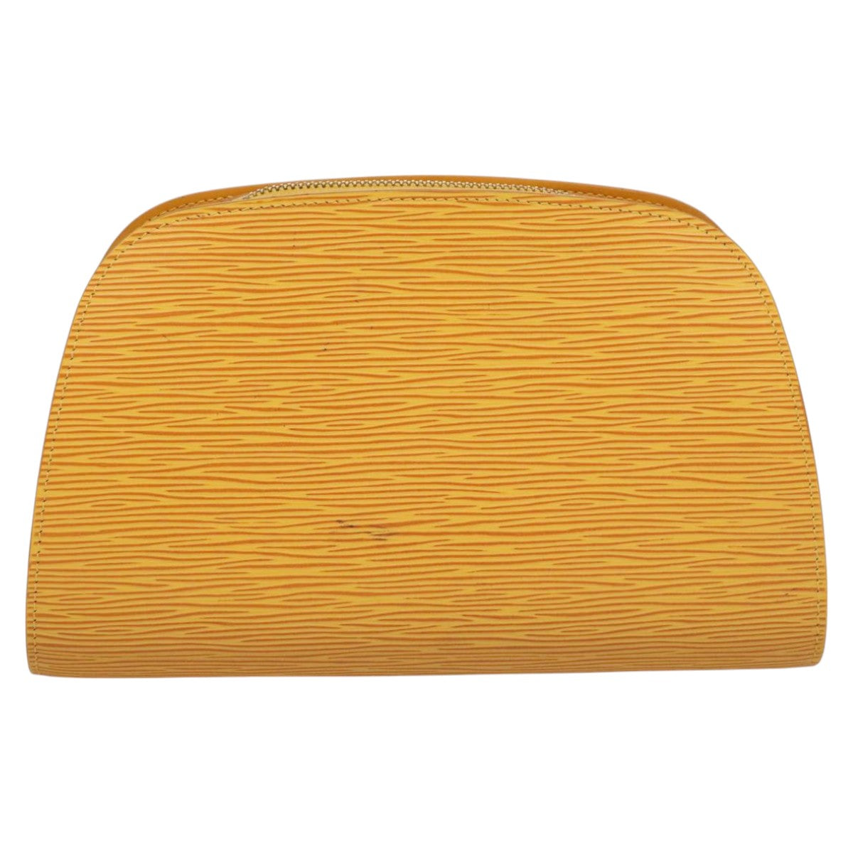 LOUIS VUITTON Epi Dauphine MM Pouch Tassili Yellow LV Auth ep7183