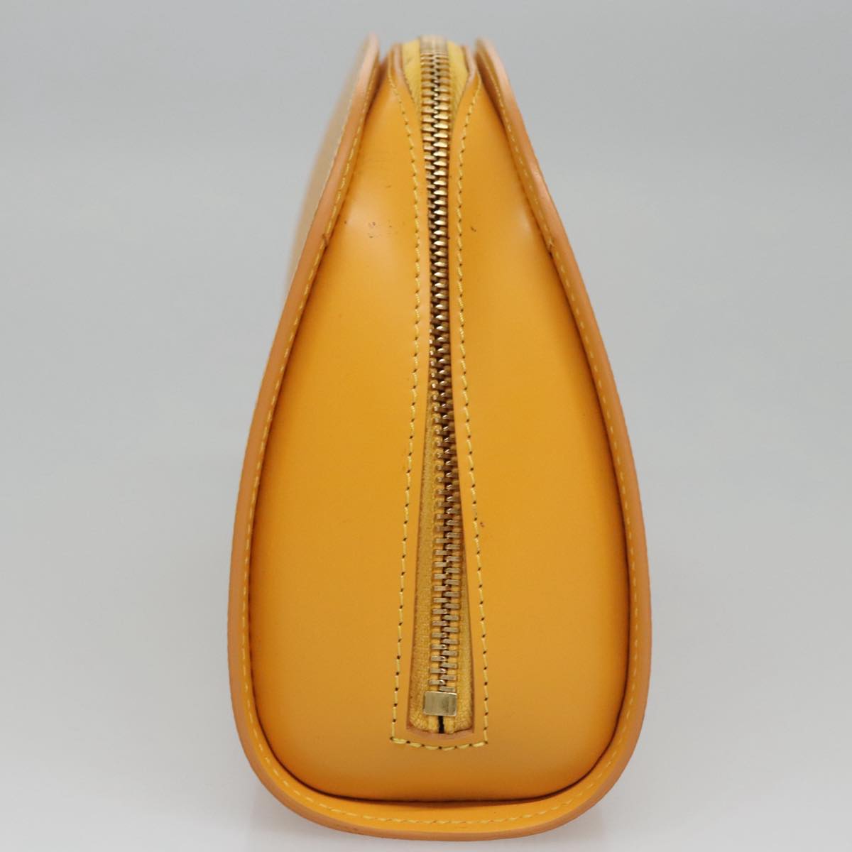 LOUIS VUITTON Epi Dauphine MM Pouch Tassili Yellow LV Auth ep7183