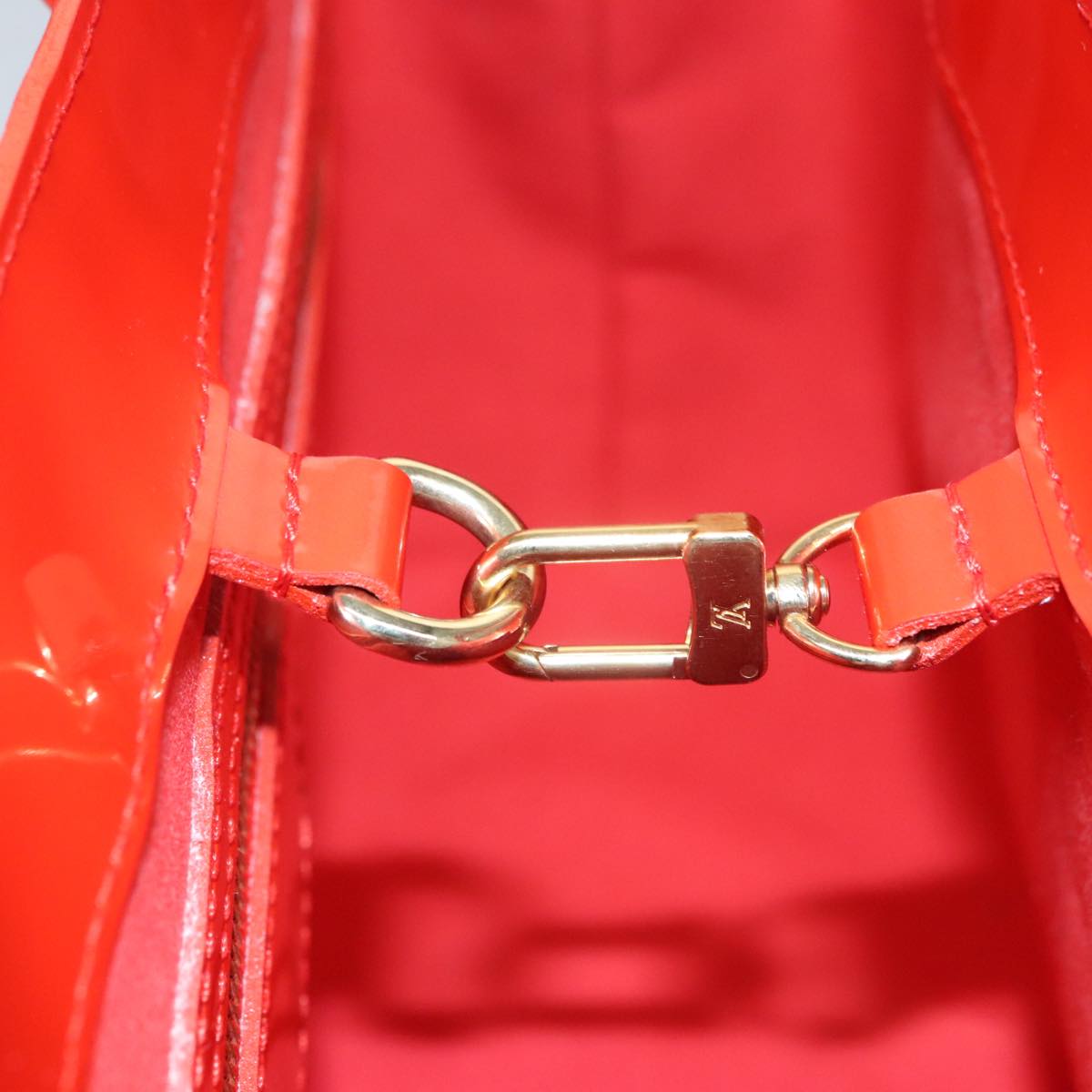LOUIS VUITTON Monogram Vernis Wilshire PM Hand Bag Orenge M93644 LV Auth ep7188