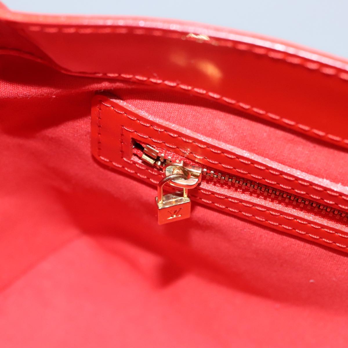 LOUIS VUITTON Monogram Vernis Wilshire PM Hand Bag Orenge M93644 LV Auth ep7188