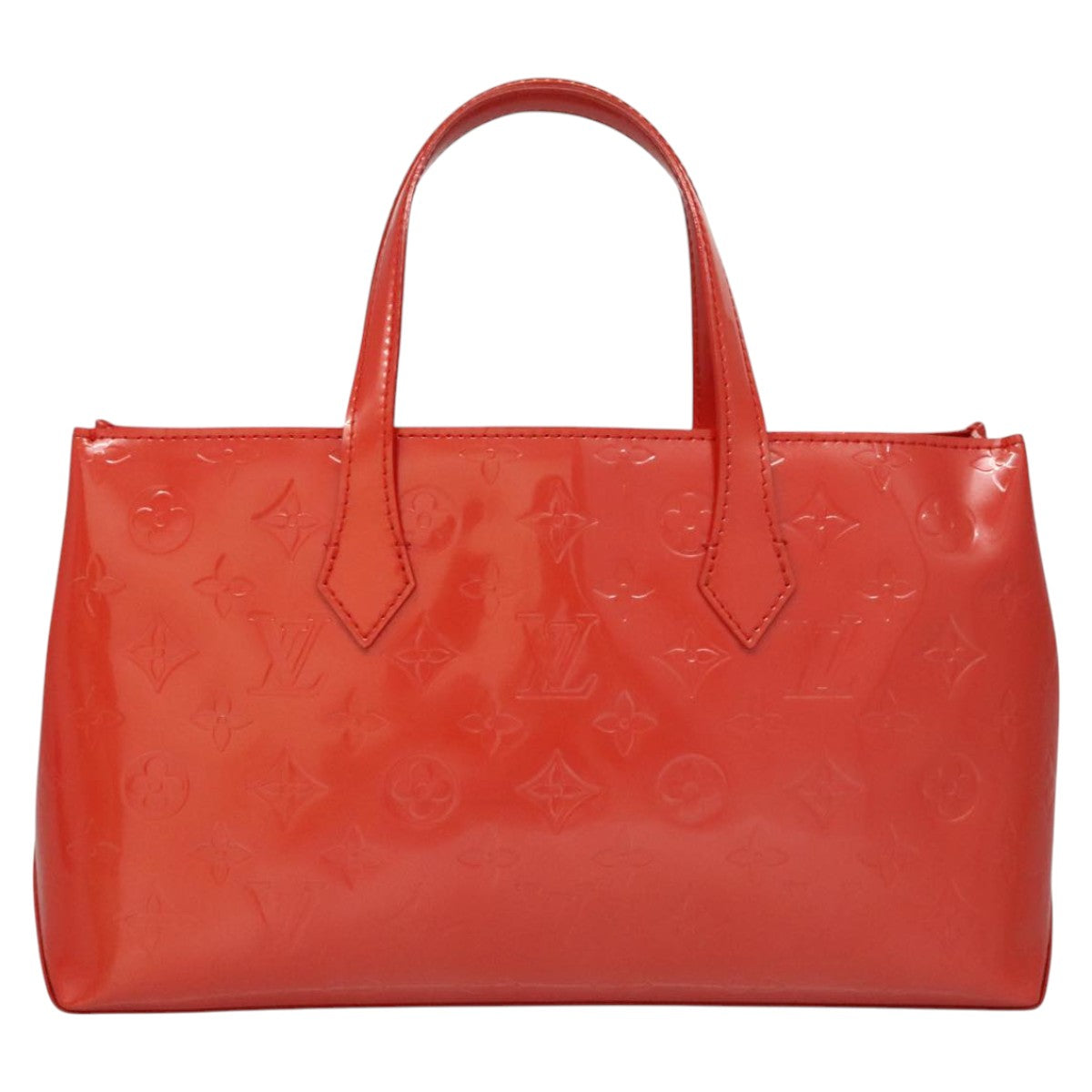 LOUIS VUITTON Monogram Vernis Wilshire PM Hand Bag Orenge M93644 LV Auth ep7188