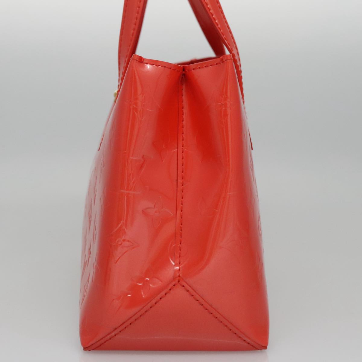 LOUIS VUITTON Monogram Vernis Wilshire PM Hand Bag Orenge M93644 LV Auth ep7188