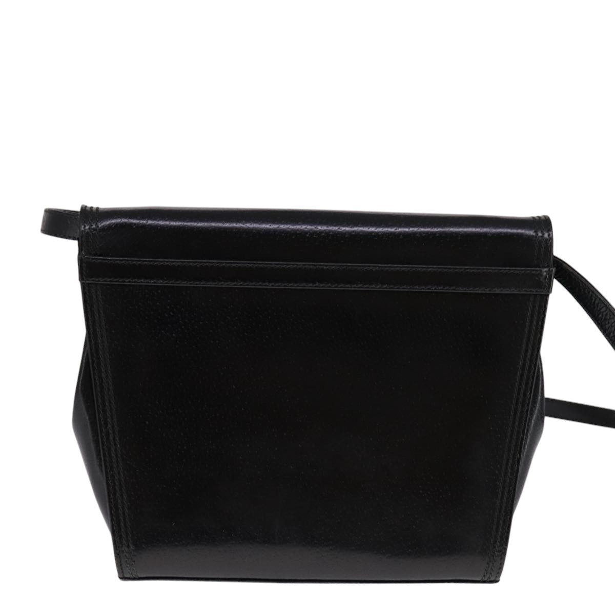 GUCCI Shoulder Bag Leather Black Auth ep7207