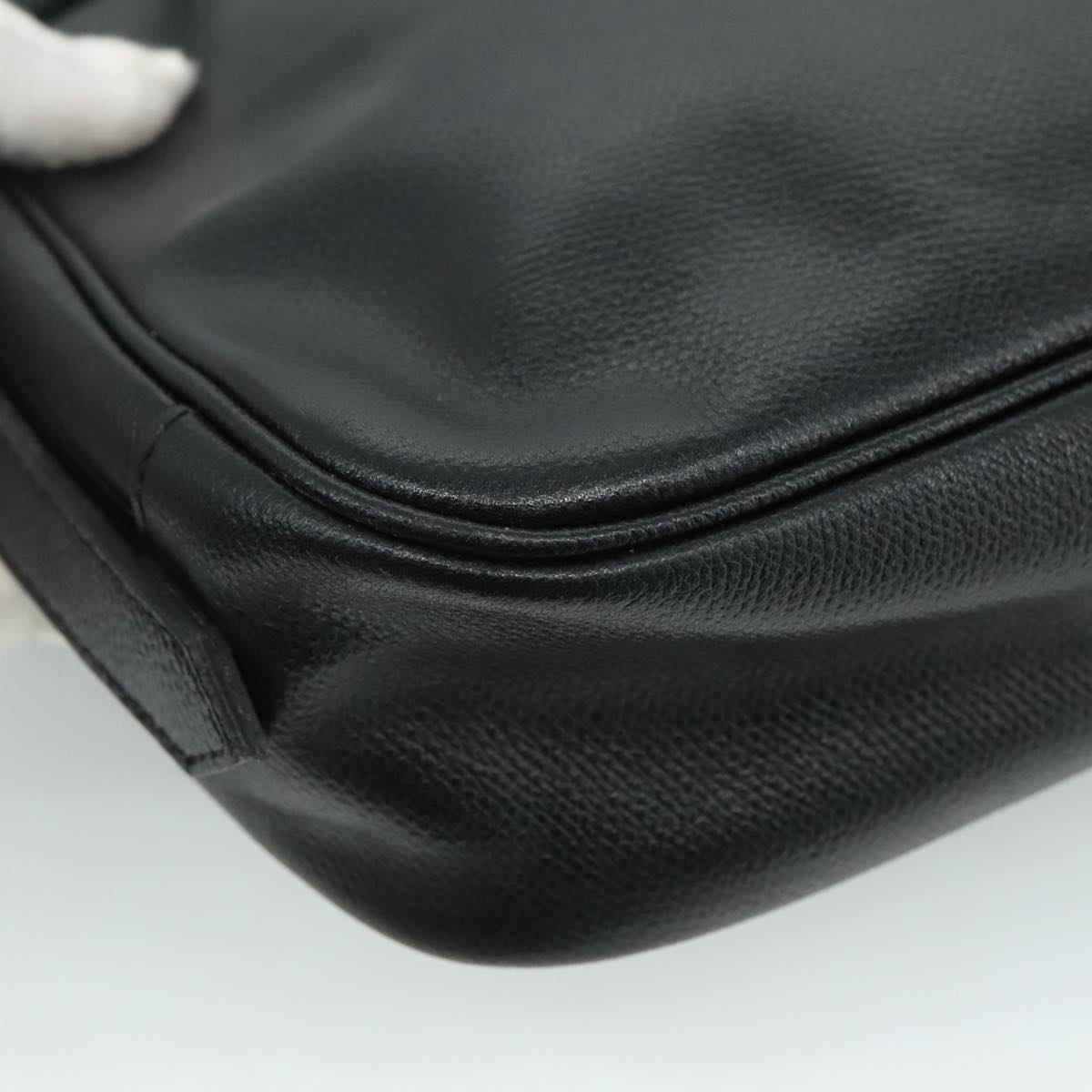 SAINT LAURENT Shoulder Bag Leather Black Auth ep7219