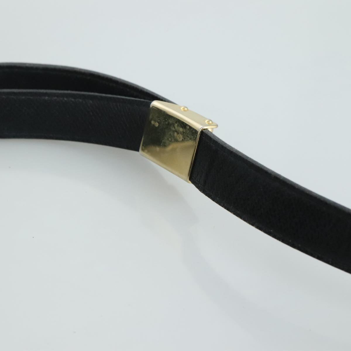 SAINT LAURENT Shoulder Bag Leather Black Auth ep7219