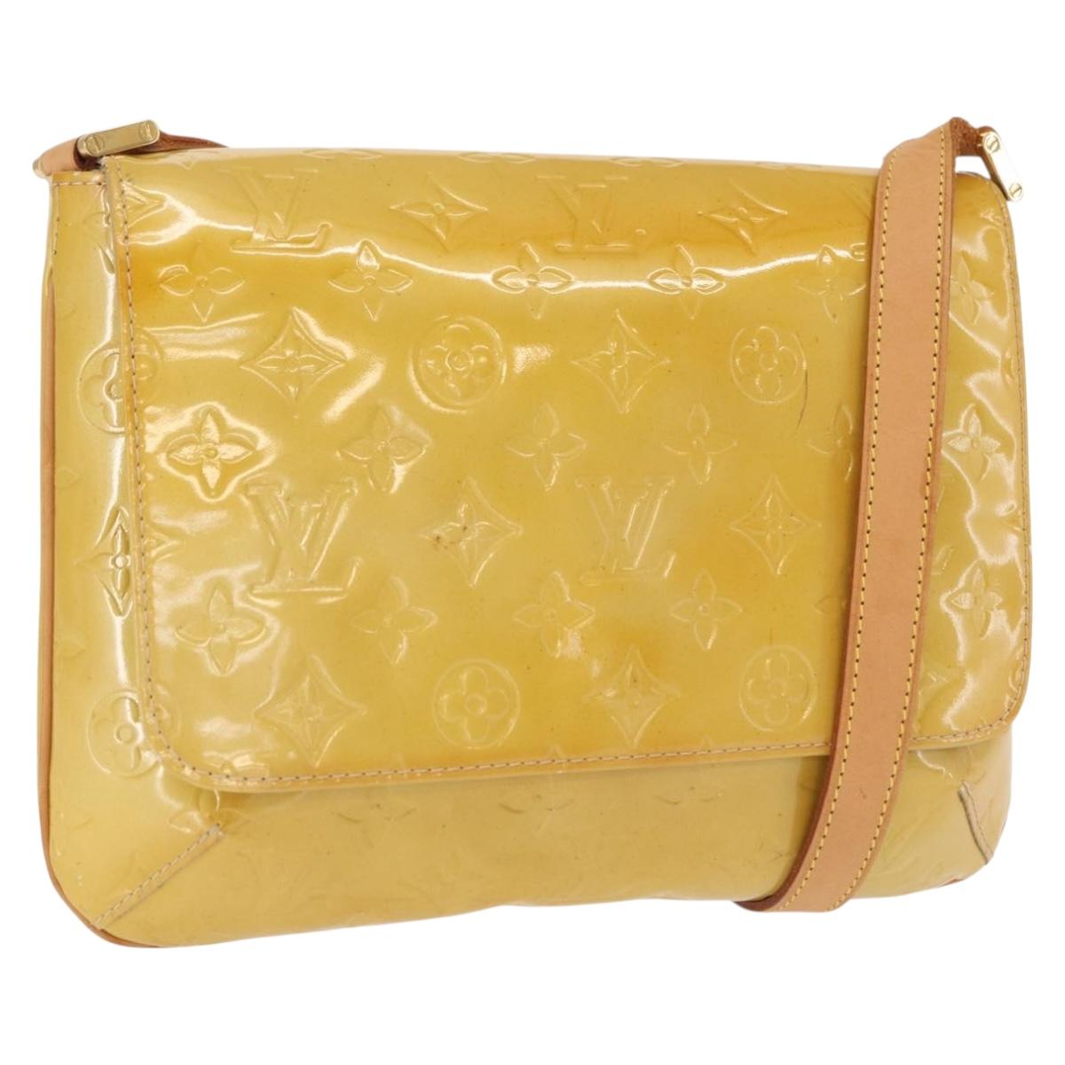 LOUIS VUITTON Monogram Vernis Thompson Street Bag Beige M91301 LV Auth ep7248