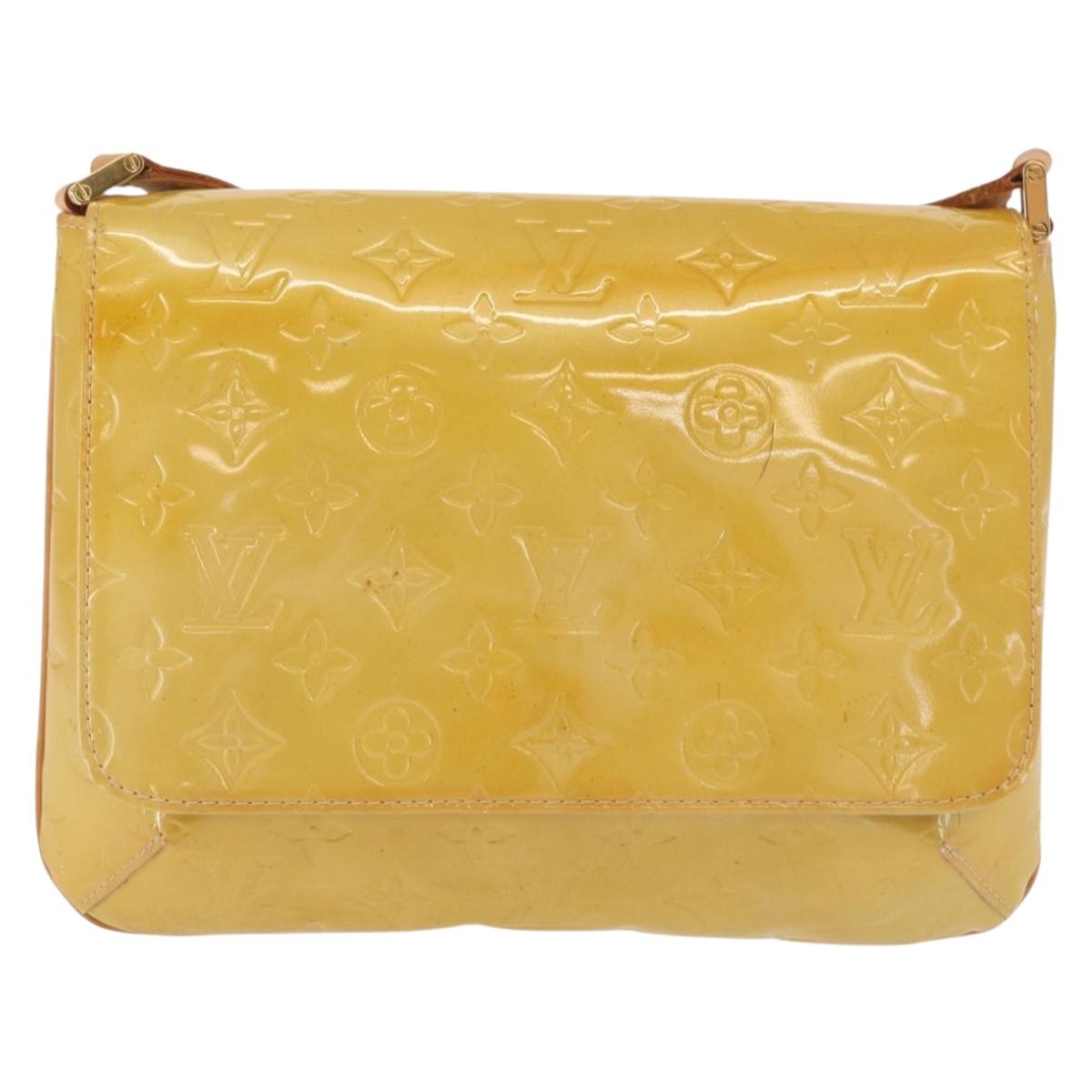 LOUIS VUITTON Monogram Vernis Thompson Street Bag Beige M91301 LV Auth ep7248