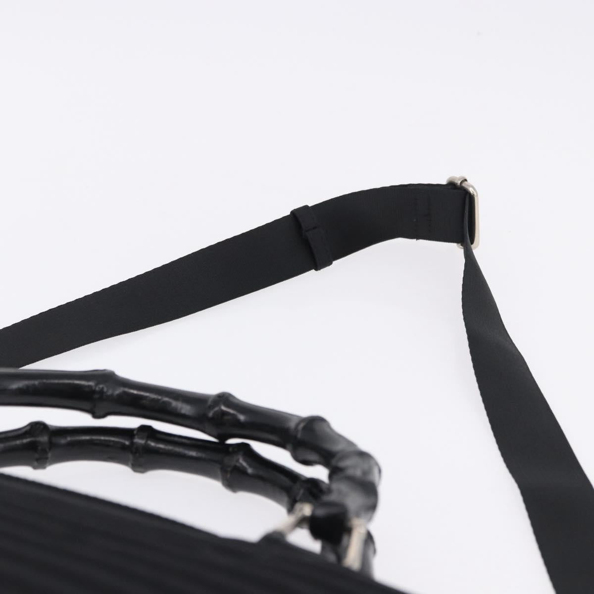 GUCCI Bamboo Hand Bag Nylon 2way Black Auth ep7254