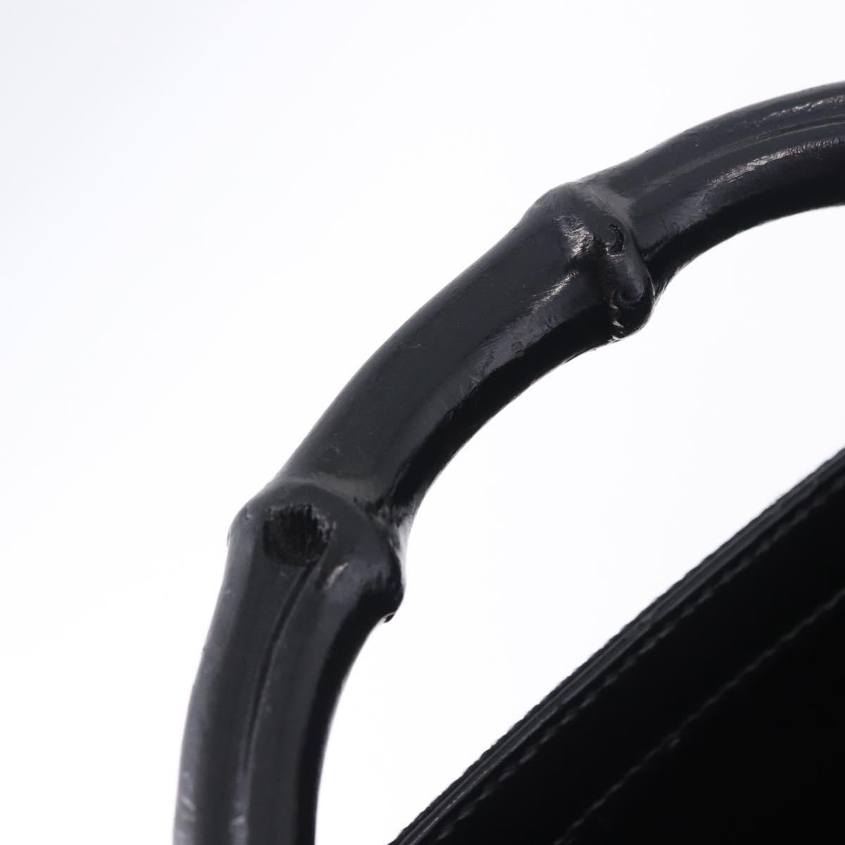 GUCCI Bamboo Hand Bag Nylon 2way Black Auth ep7254