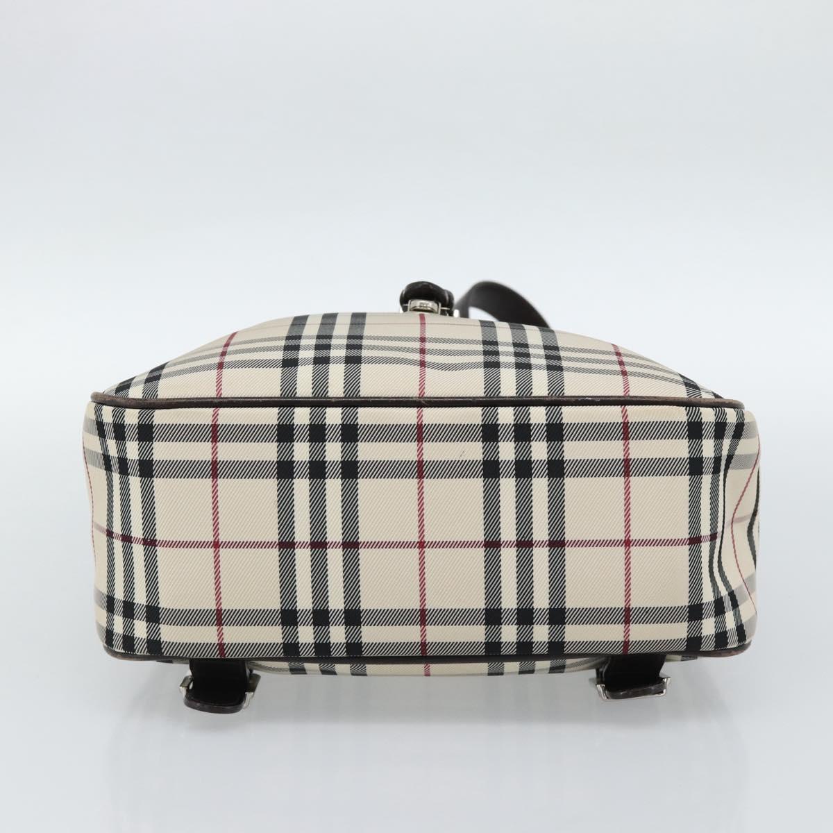 BURBERRY Nova Check Backpack Canvas Beige Brown Auth ep7277