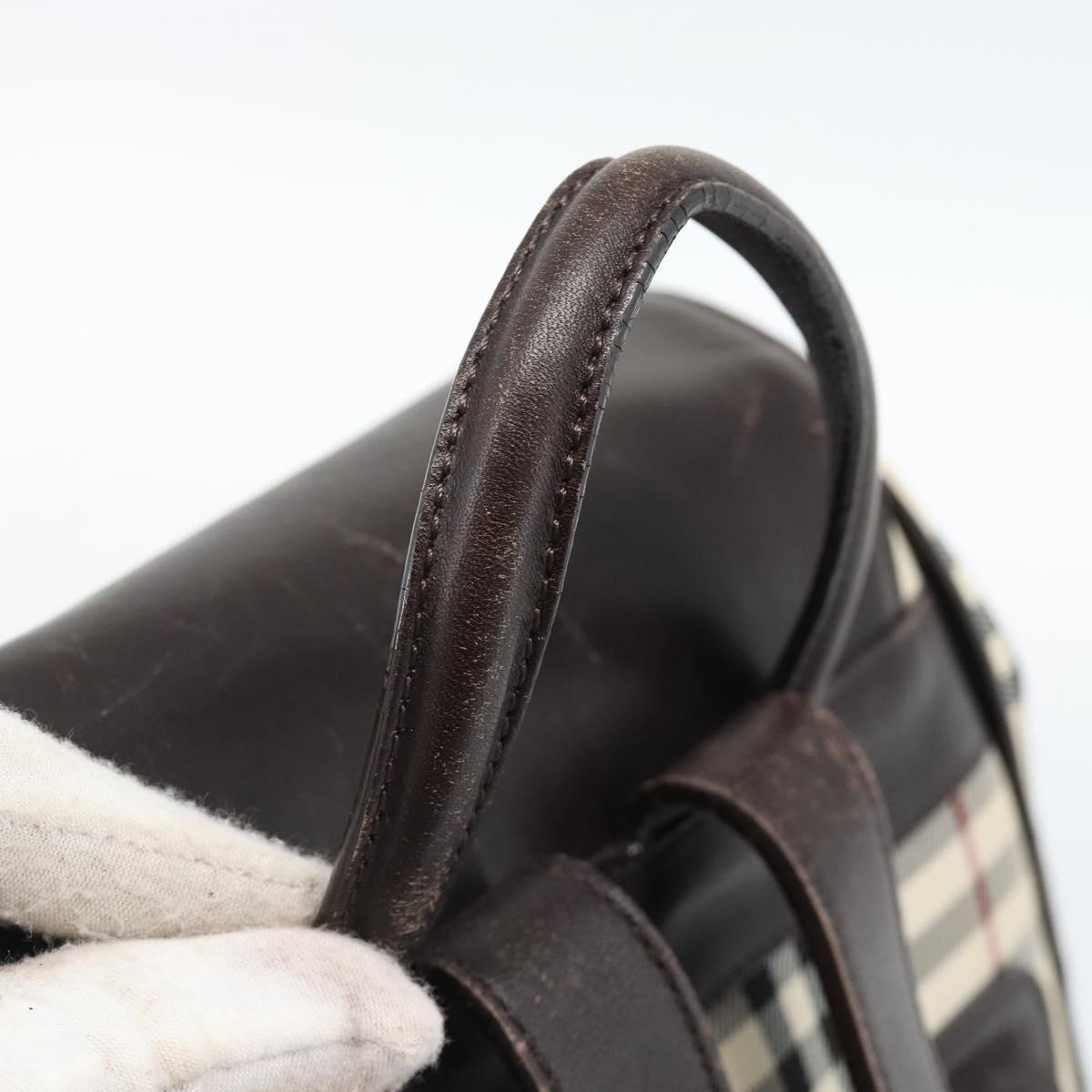 BURBERRY Nova Check Backpack Canvas Beige Brown Auth ep7277