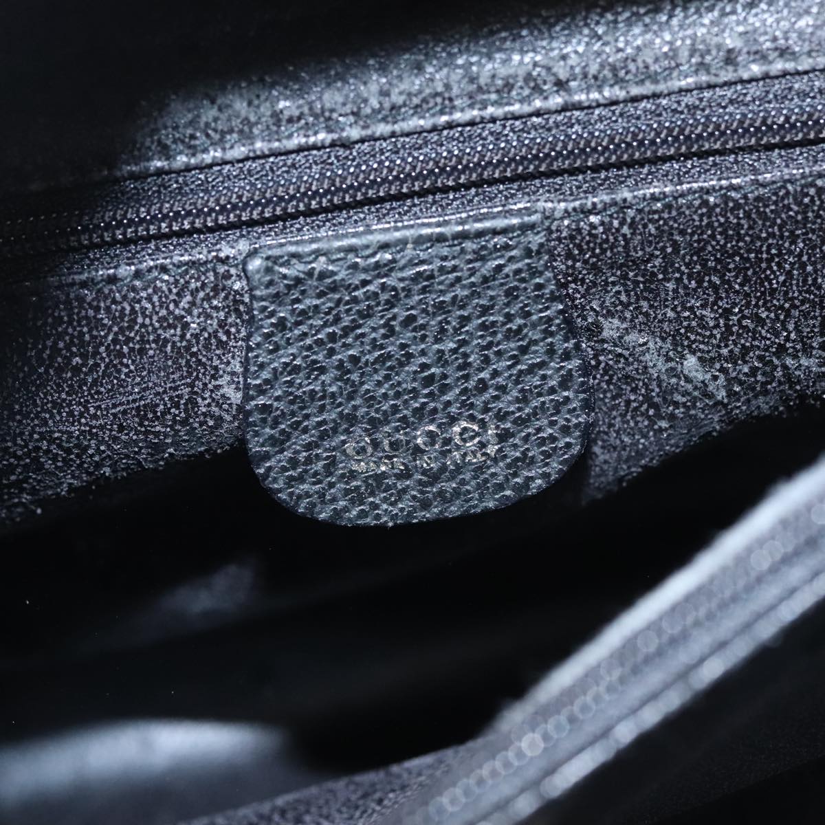 GUCCI Bamboo Hand Bag Suede Leather Black Auth ep7313