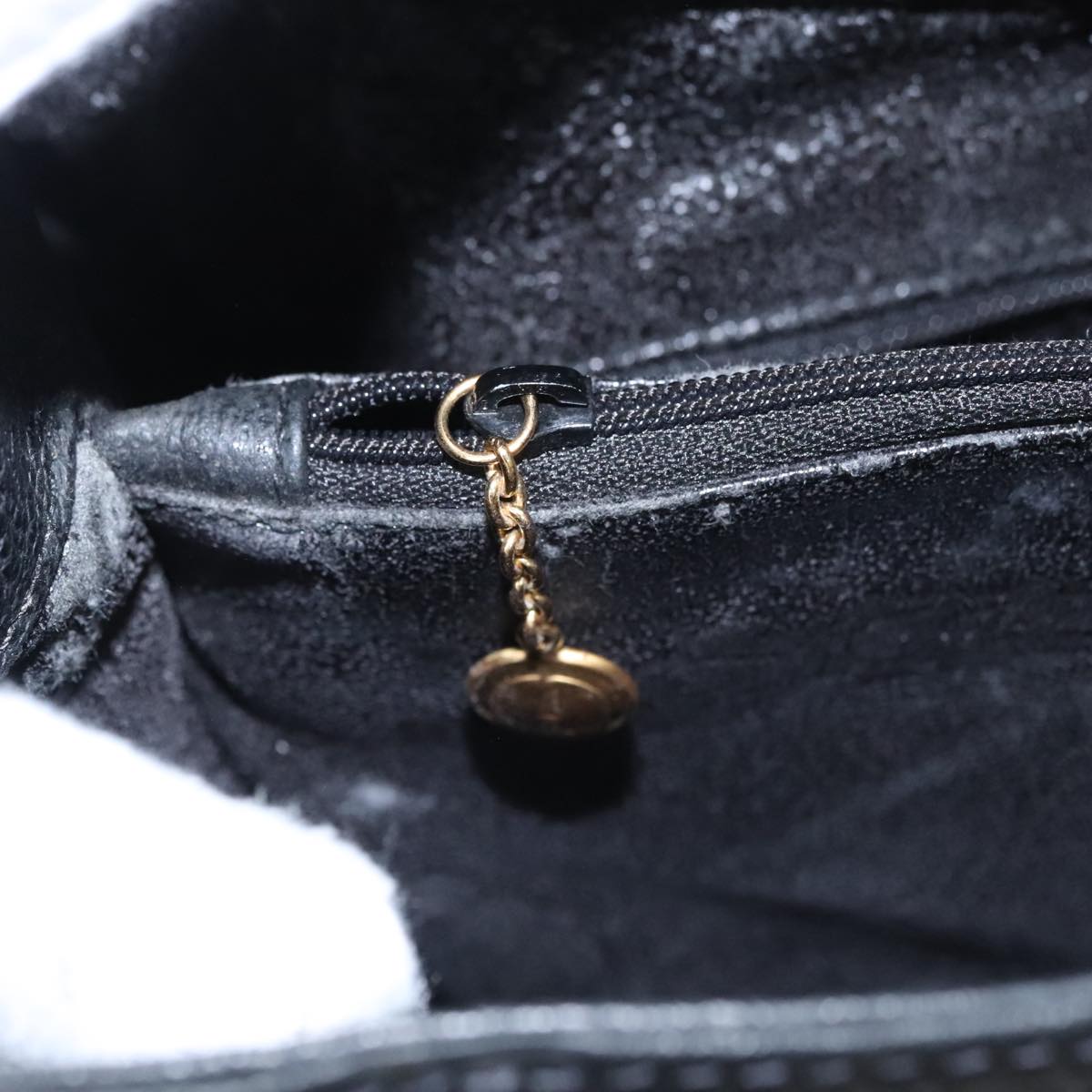 GUCCI Bamboo Hand Bag Suede Leather Black Auth ep7313