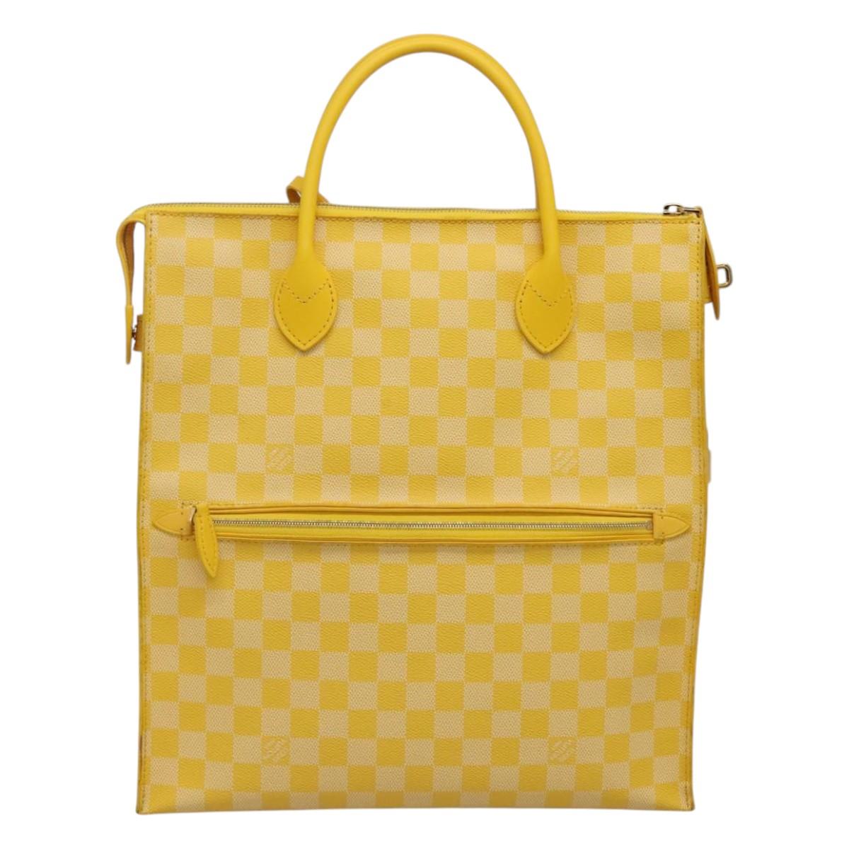 LOUIS VUITTON Damier Color Mobile Shoulder Bag 2way Yellow N41305 LV Auth ep7319