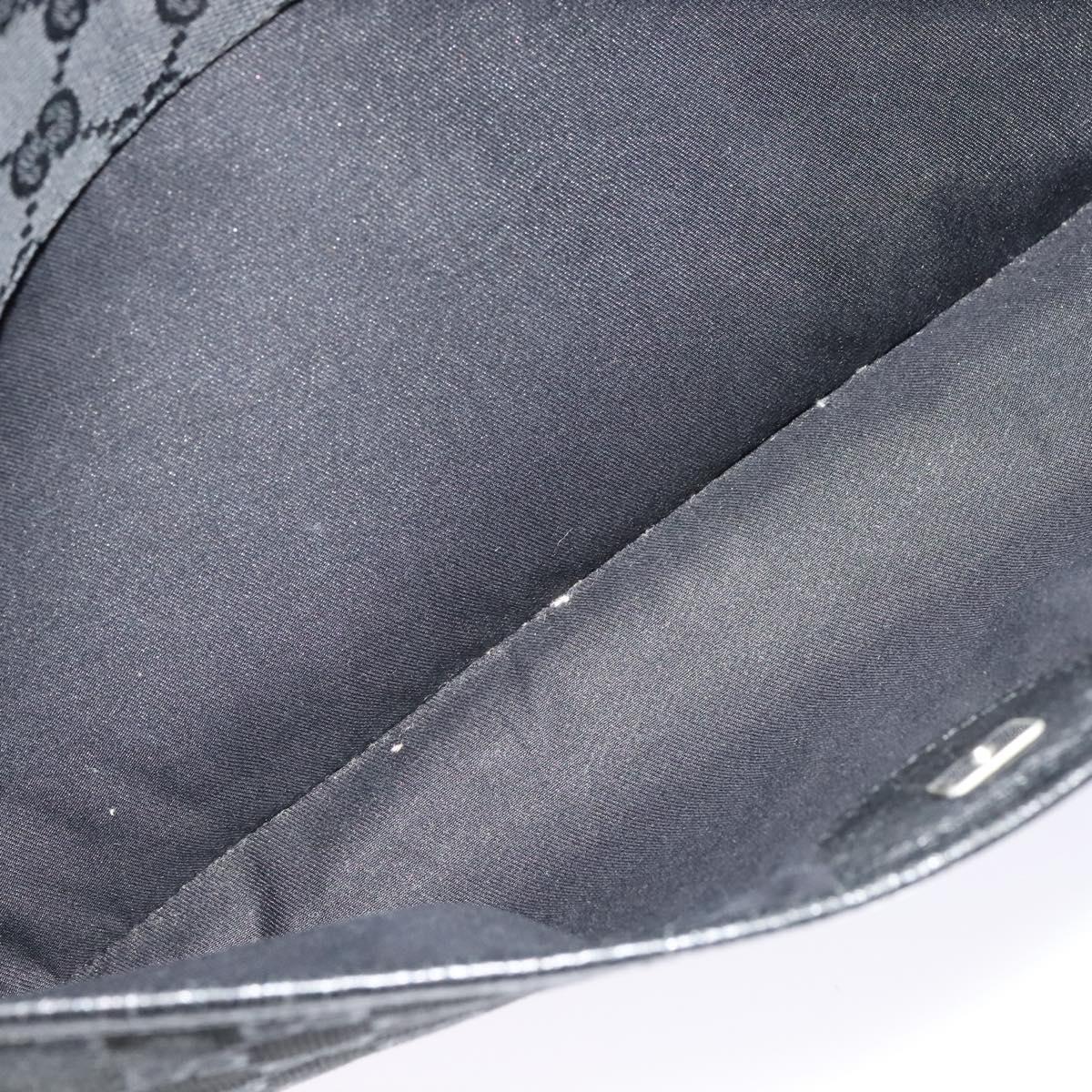 GUCCI GG Canvas Shoulder Bag Black 132260 Auth ep7331