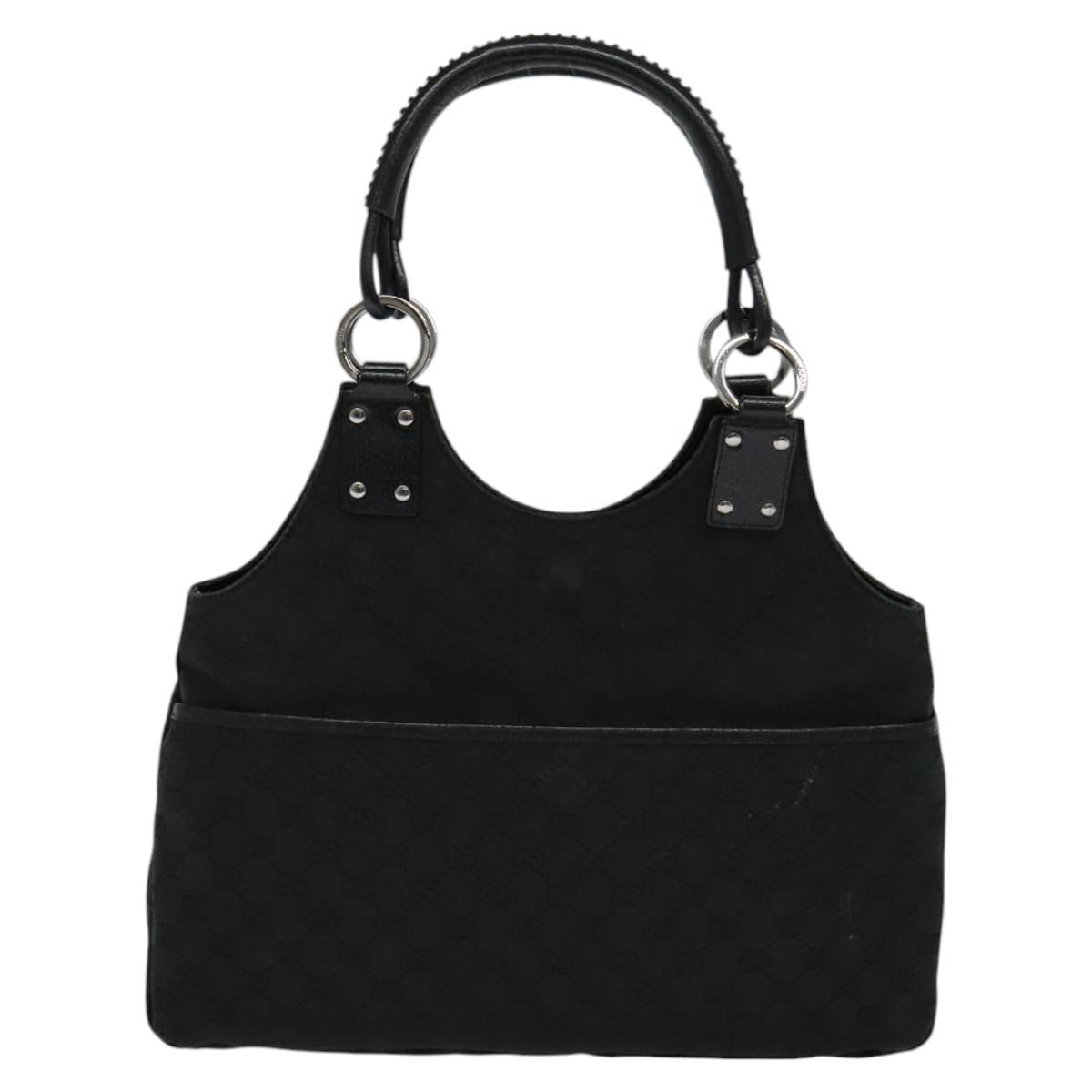 GUCCI GG Canvas Shoulder Bag Black 132260 Auth ep7331