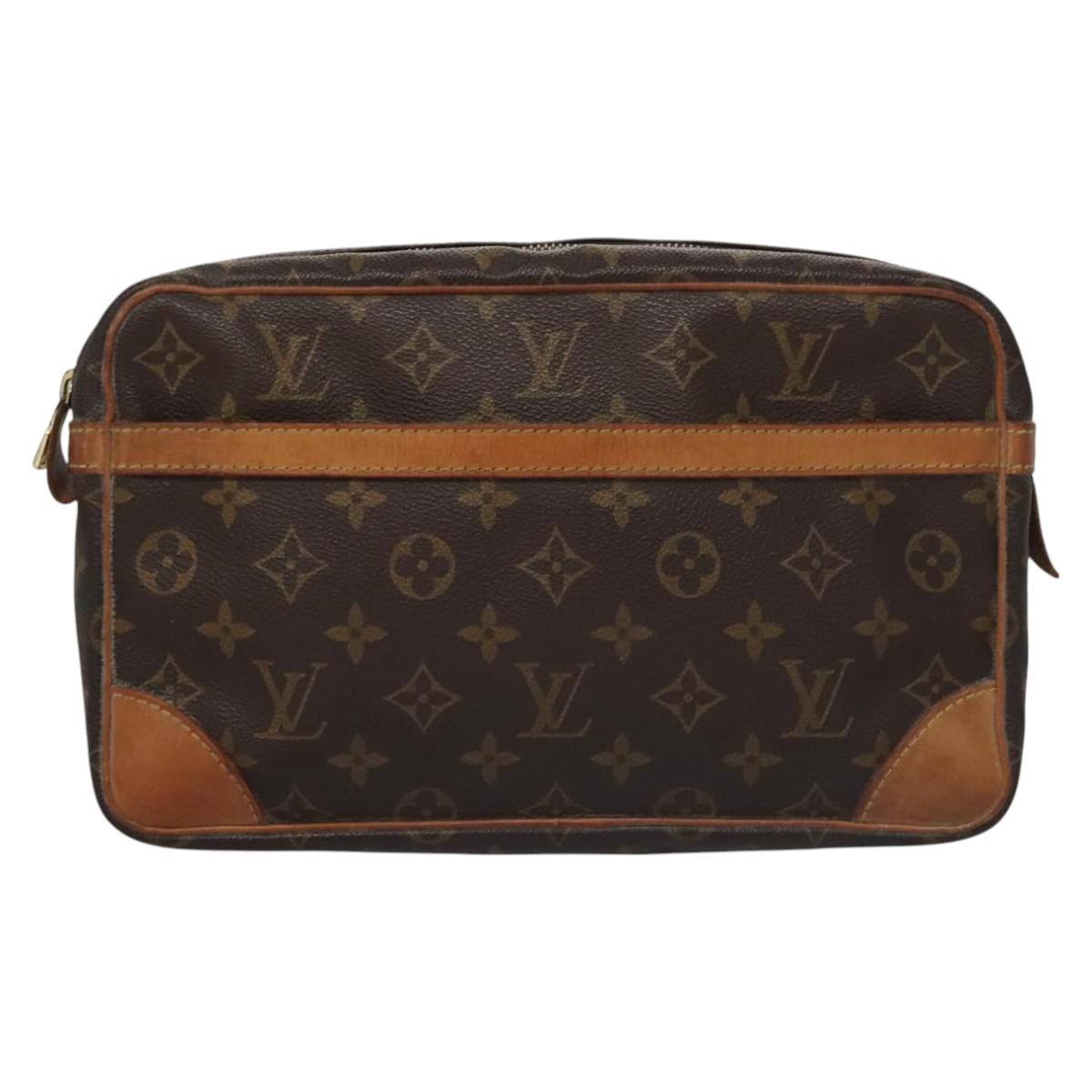 LOUIS VUITTON Monogram Compiegne 28 Clutch Bag M51845 LV Auth ep7374