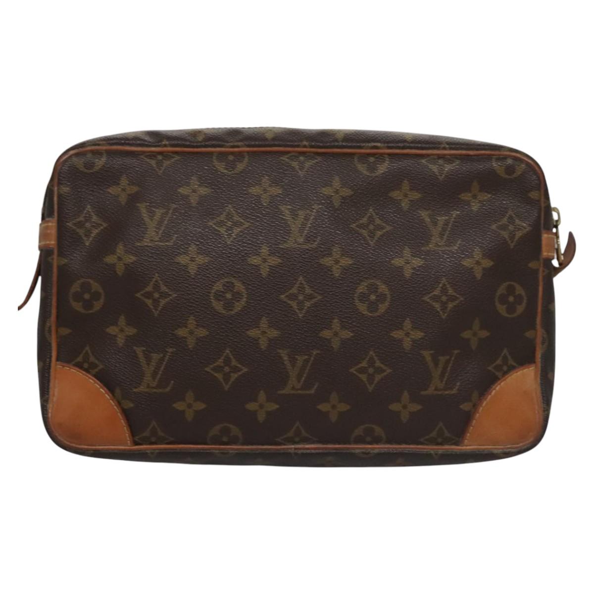 LOUIS VUITTON Monogram Compiegne 28 Clutch Bag M51845 LV Auth ep7374