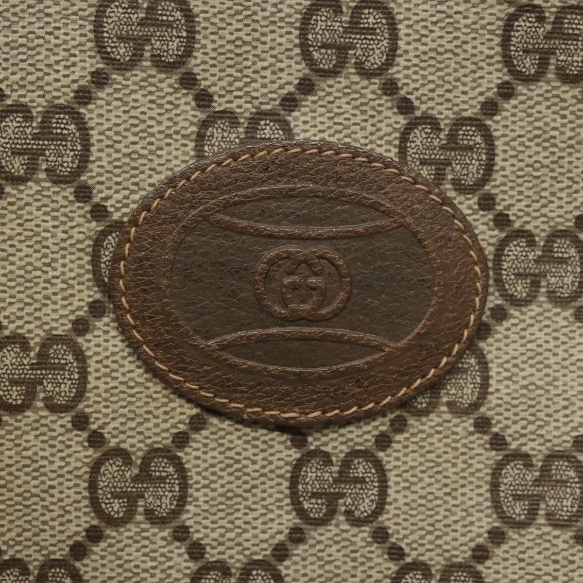 GUCCI GG Supreme Pouch PVC Leather Beige 97 19 303 Auth ep7389