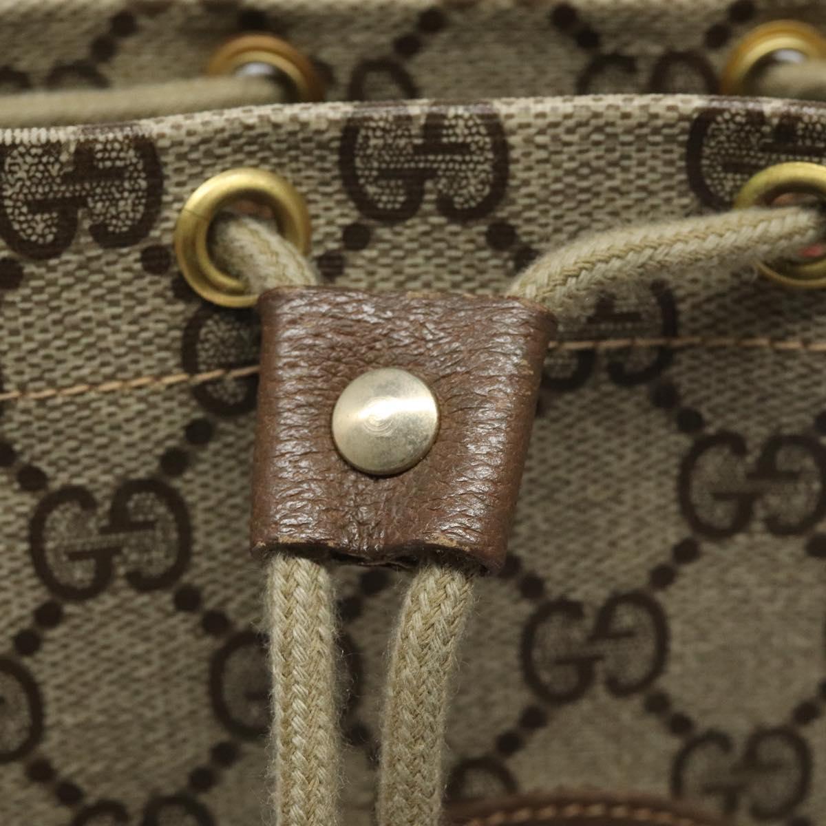 GUCCI GG Supreme Pouch PVC Leather Beige 97 19 303 Auth ep7389