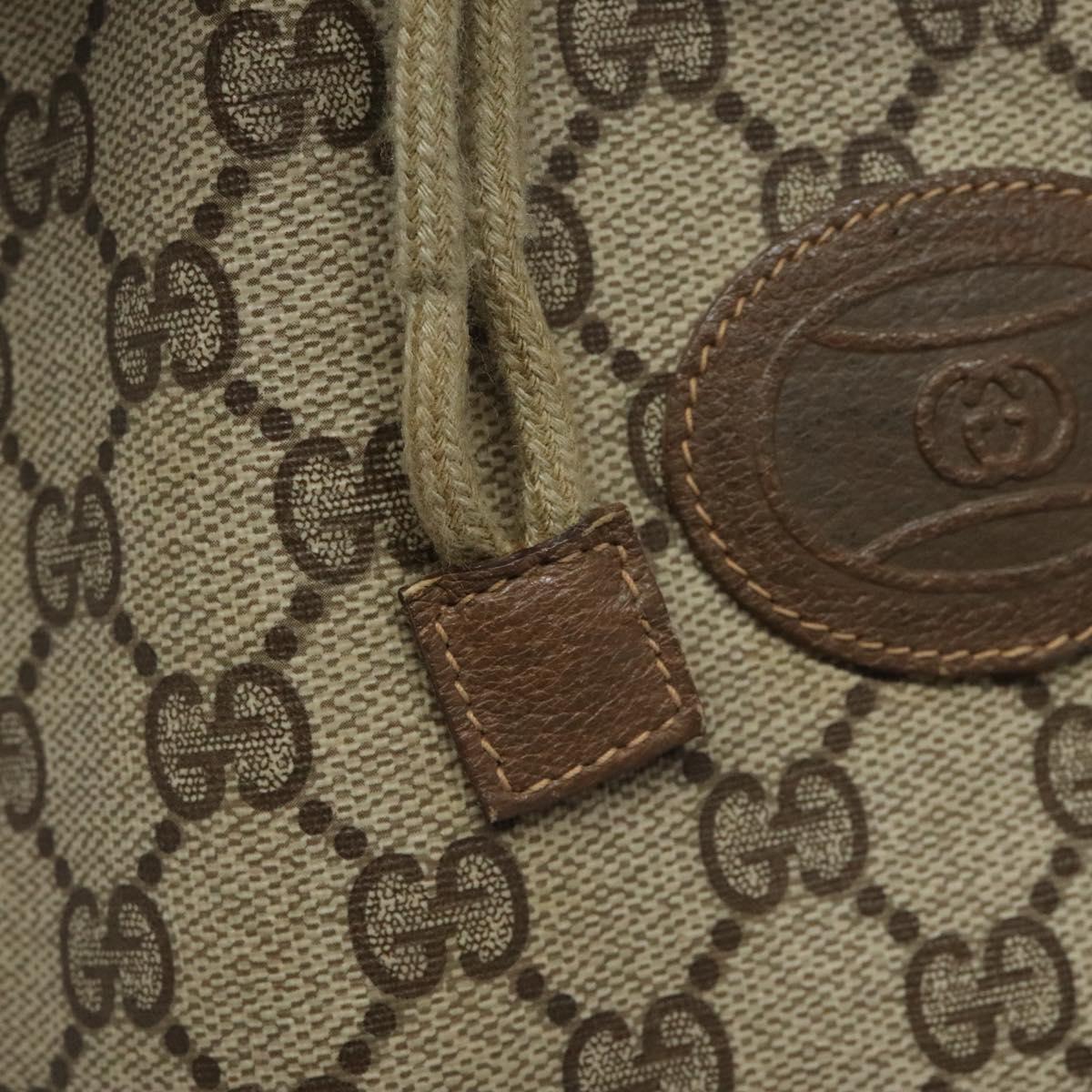 GUCCI GG Supreme Pouch PVC Leather Beige 97 19 303 Auth ep7389