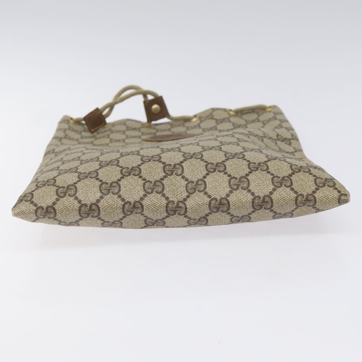 GUCCI GG Supreme Pouch PVC Leather Beige 97 19 303 Auth ep7389