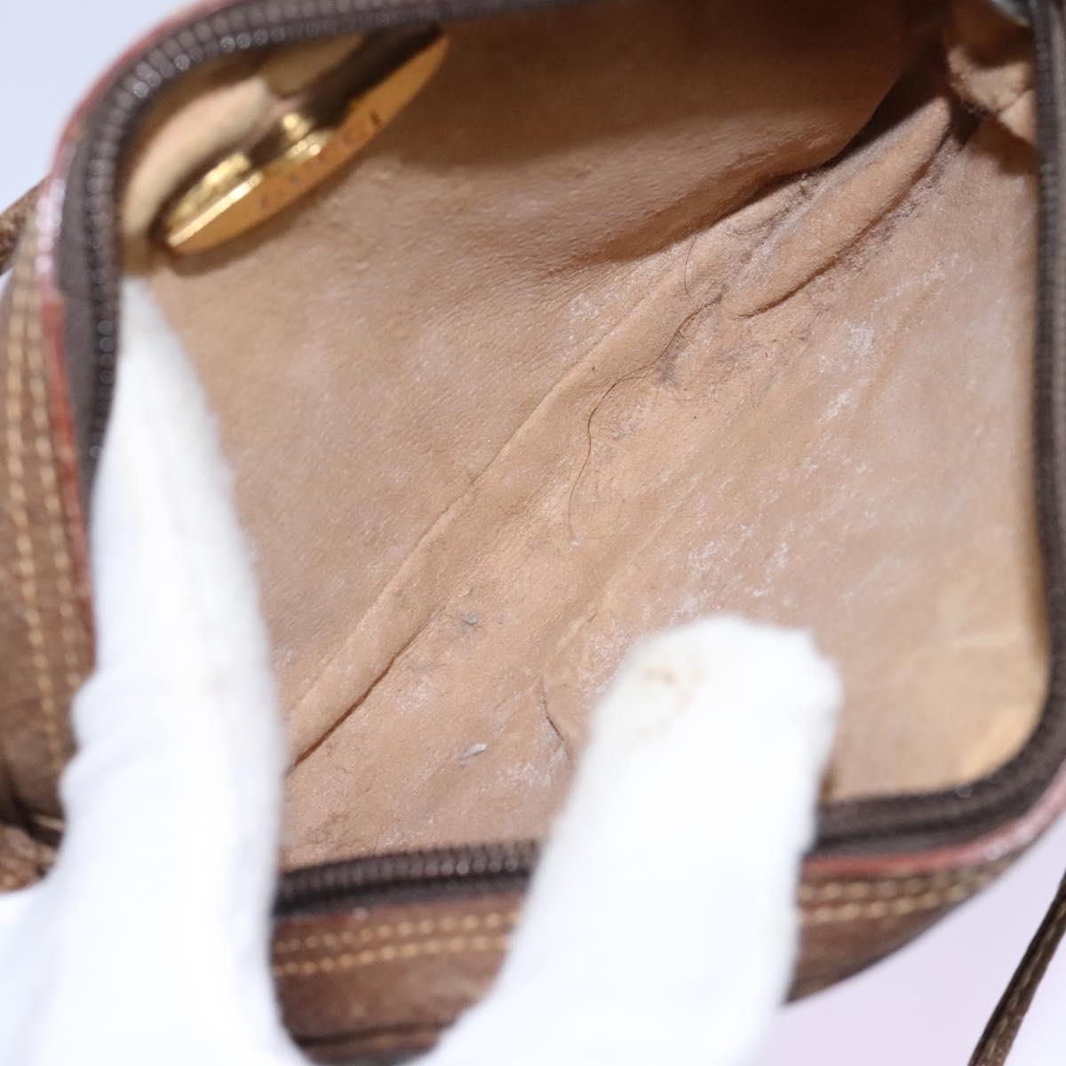 GUCCI GG Plus Supreme Shoulder Bag PVC Leather Beige Auth ep7396