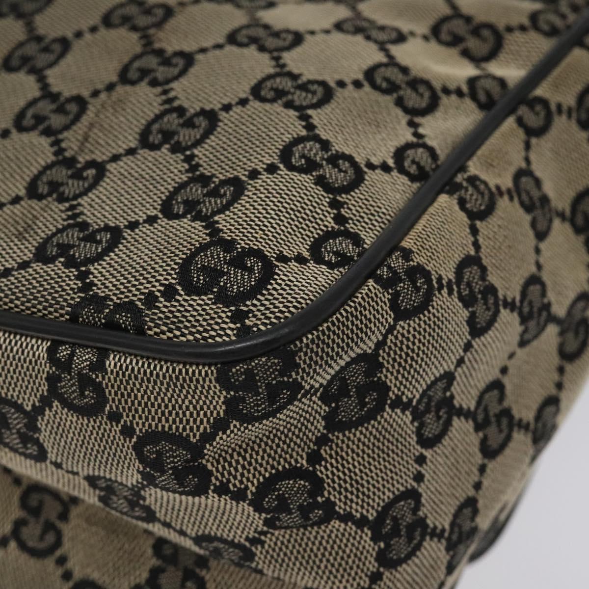 GUCCI GG Canvas Shoulder Bag Black 019 0375 Auth ep7418
