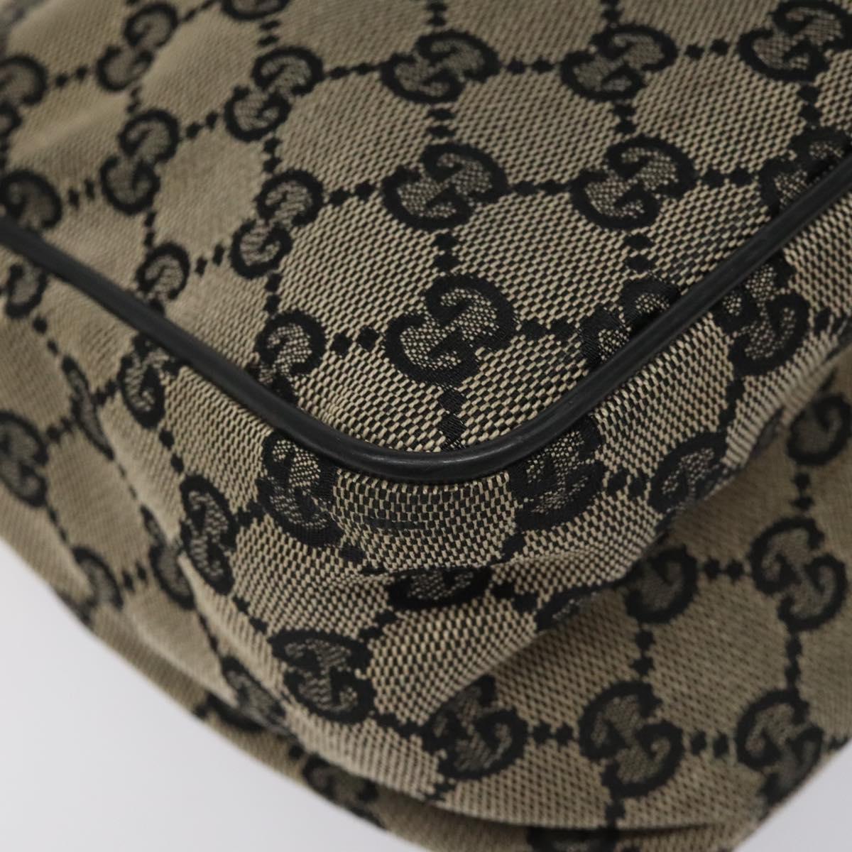 GUCCI GG Canvas Shoulder Bag Black 019 0375 Auth ep7418