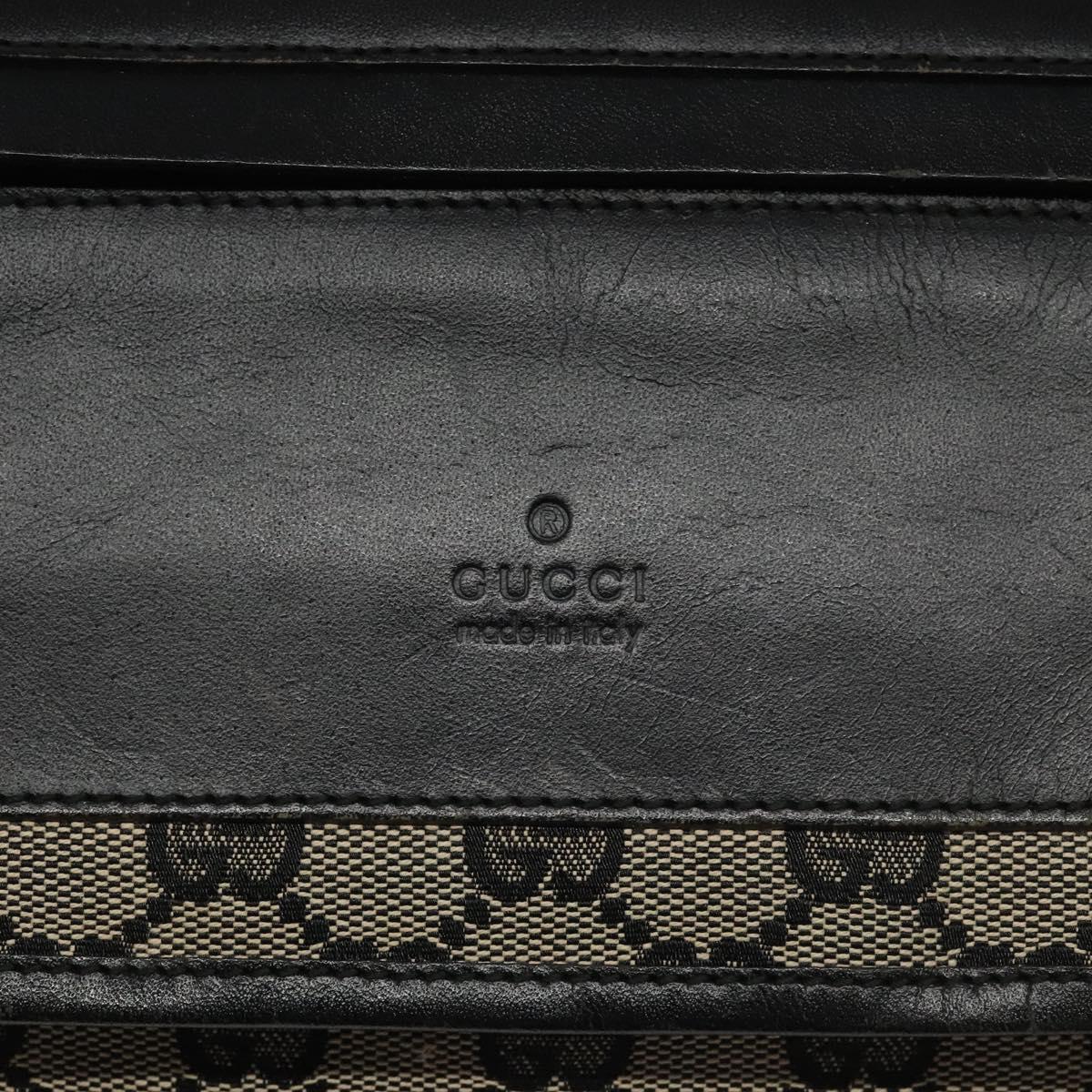 GUCCI GG Canvas Shoulder Bag Black 019 0375 Auth ep7418