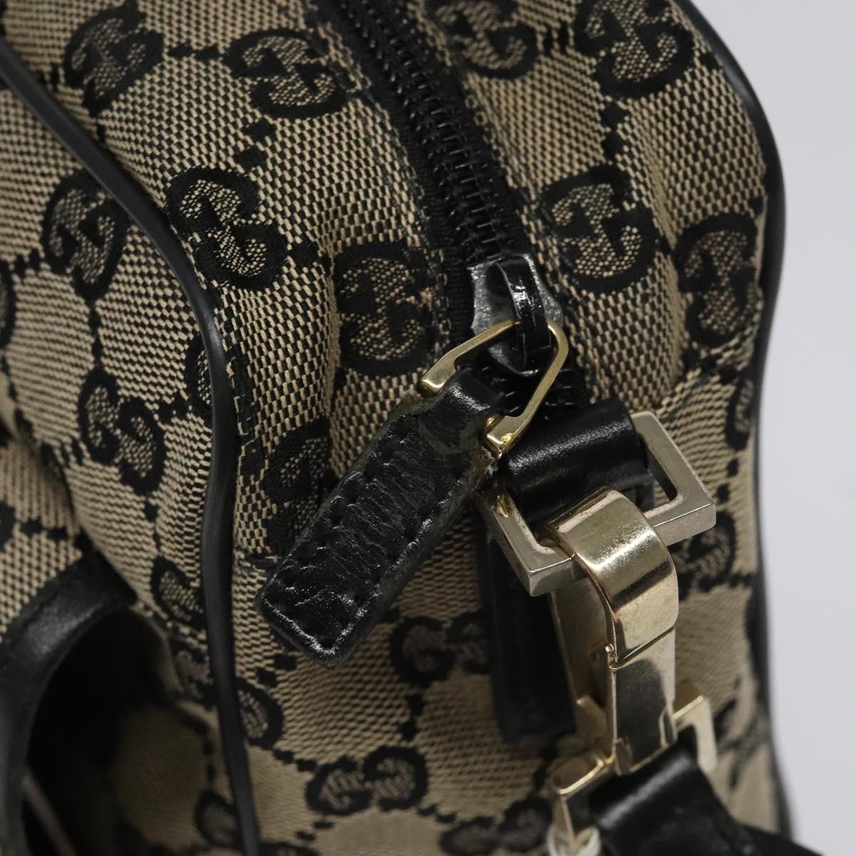 GUCCI GG Canvas Shoulder Bag Black 019 0375 Auth ep7418