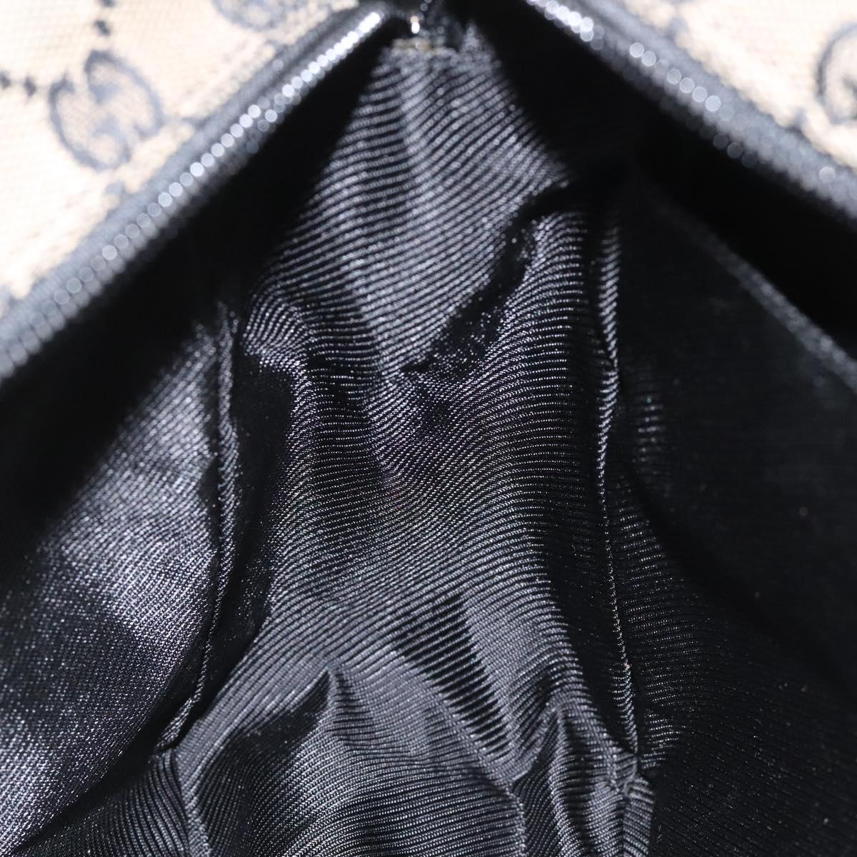 GUCCI GG Canvas Shoulder Bag Black 019 0375 Auth ep7418
