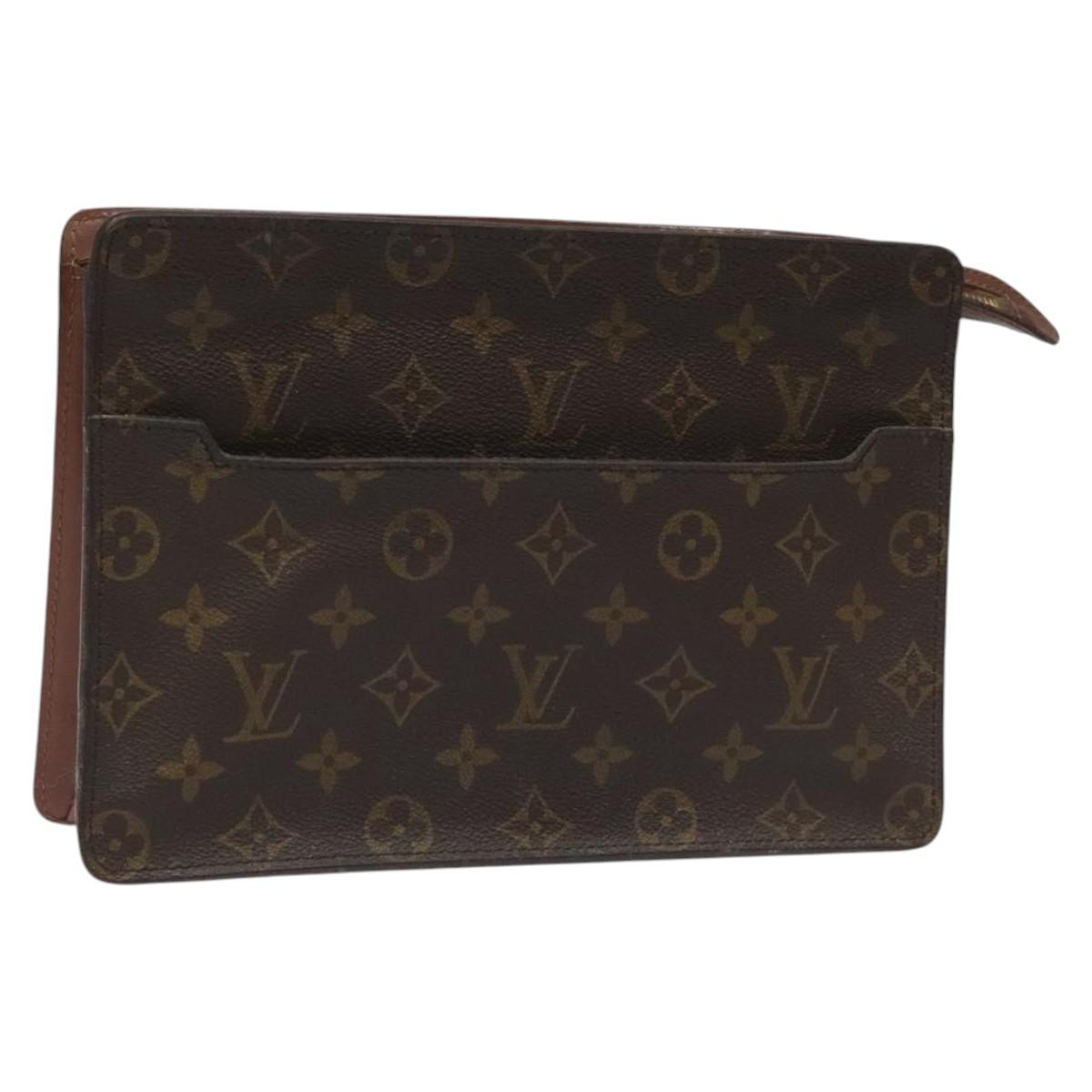 LOUIS VUITTON Monogram Pochette Homme Clutch Bag M51795 LV Auth ep7425