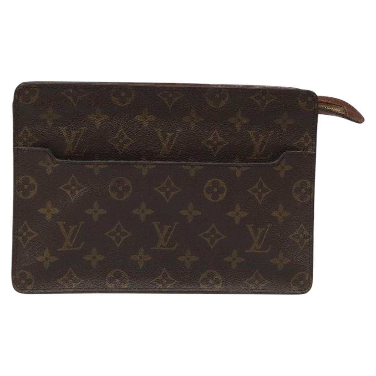 LOUIS VUITTON Monogram Pochette Homme Clutch Bag M51795 LV Auth ep7425