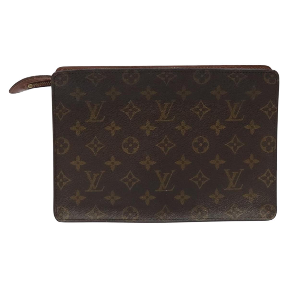 LOUIS VUITTON Monogram Pochette Homme Clutch Bag M51795 LV Auth ep7425