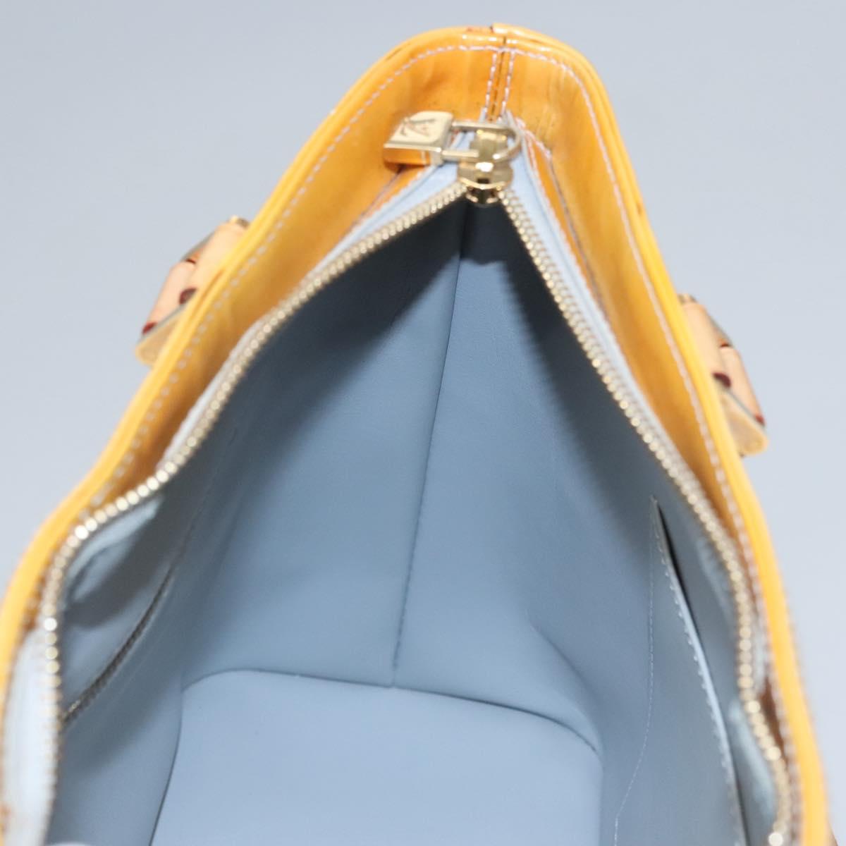 LOUIS VUITTON Monogram Vernis Houston Hand Bag Gris M91053 LV Auth ep7454
