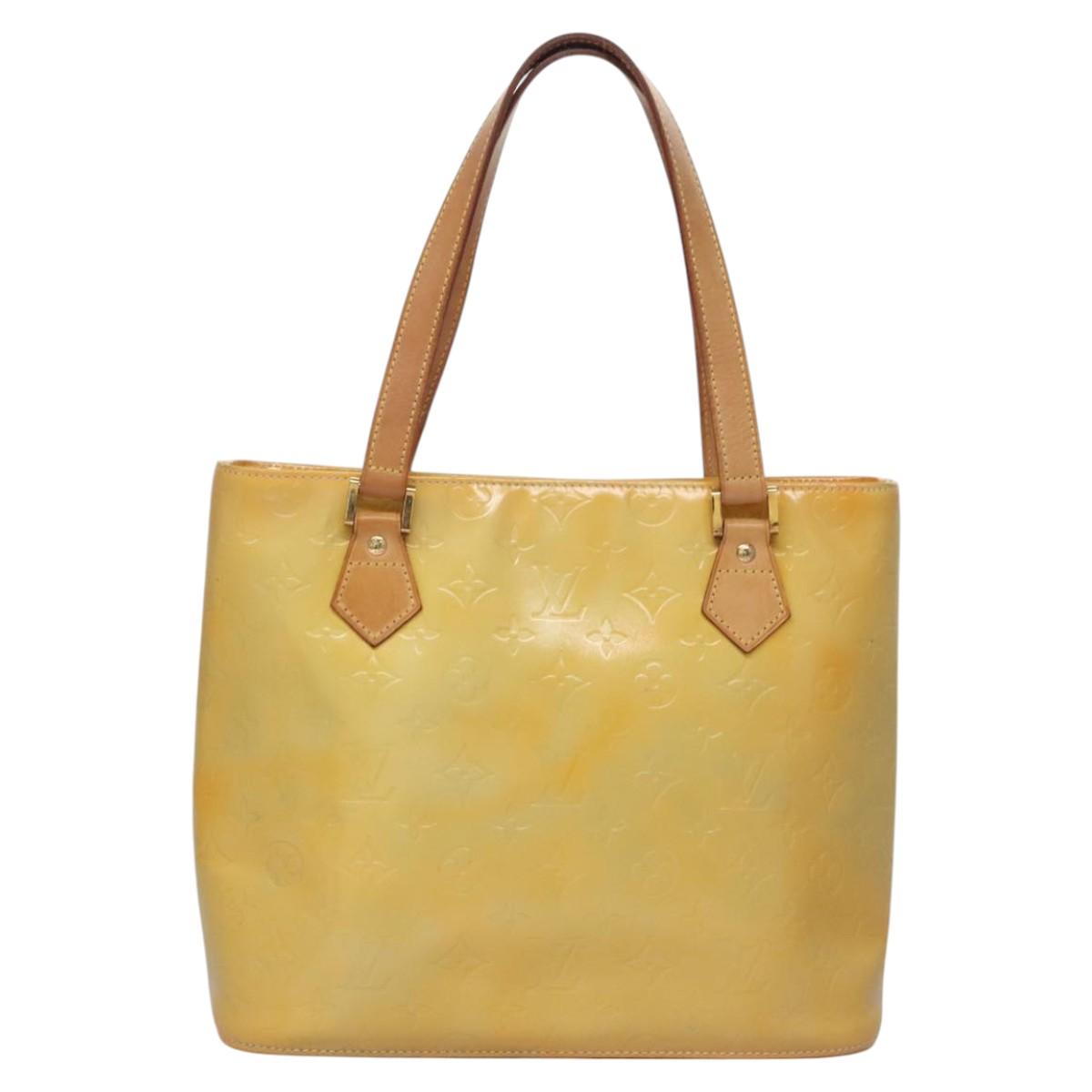 LOUIS VUITTON Monogram Vernis Houston Hand Bag Gris M91053 LV Auth ep7454