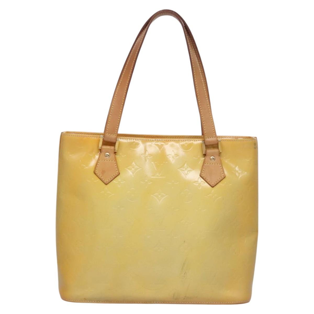 LOUIS VUITTON Monogram Vernis Houston Hand Bag Gris M91053 LV Auth ep7454