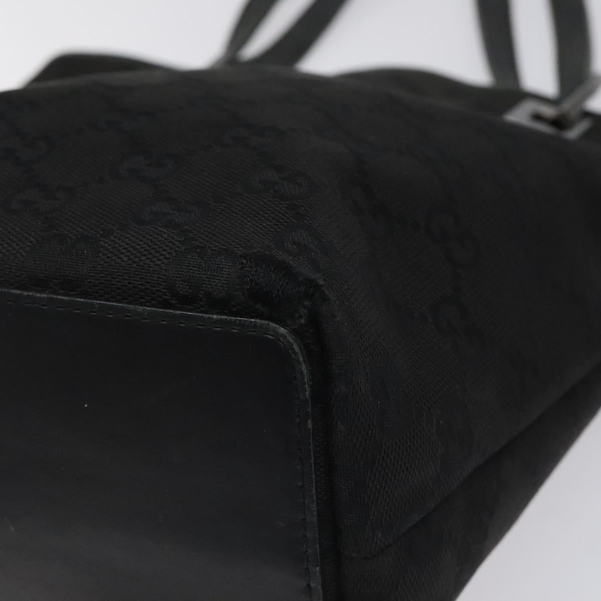 GUCCI GG Canvas Tote Bag Black 31244 Auth ep7480