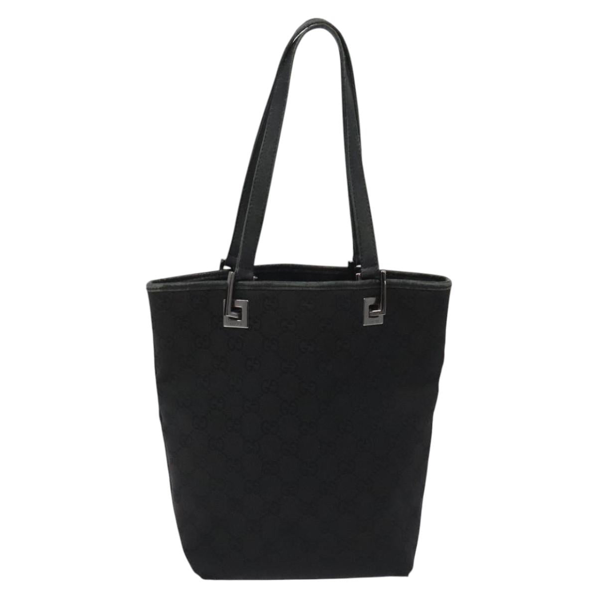 GUCCI GG Canvas Tote Bag Black 31244 Auth ep7480