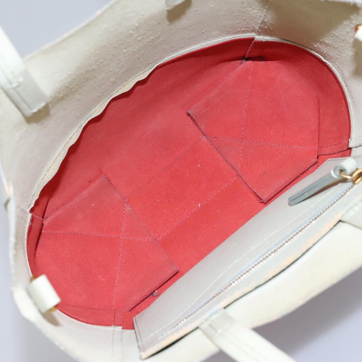 CELINE Tote Bag Leather 2way Red Auth ep7482