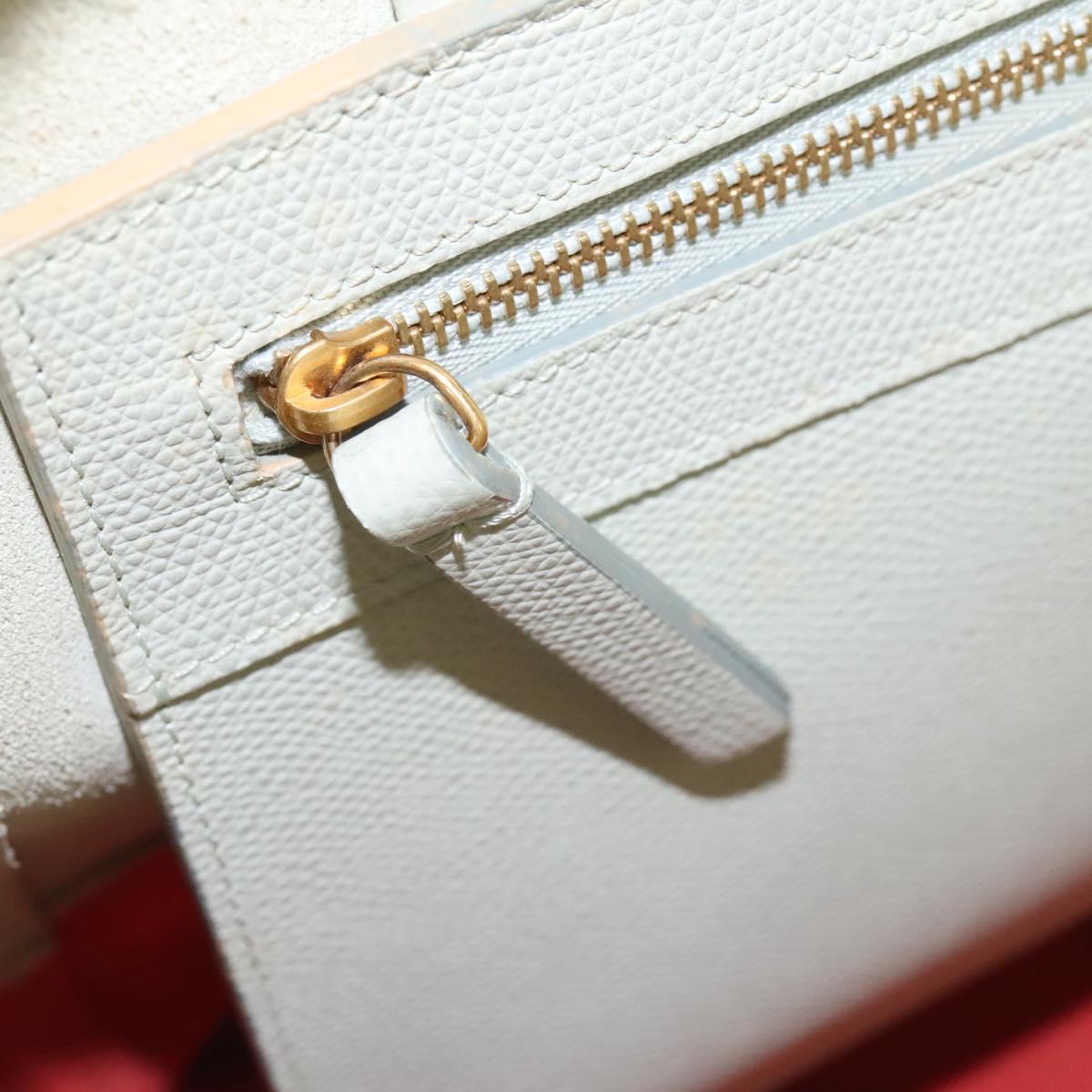 CELINE Tote Bag Leather 2way Red Auth ep7482