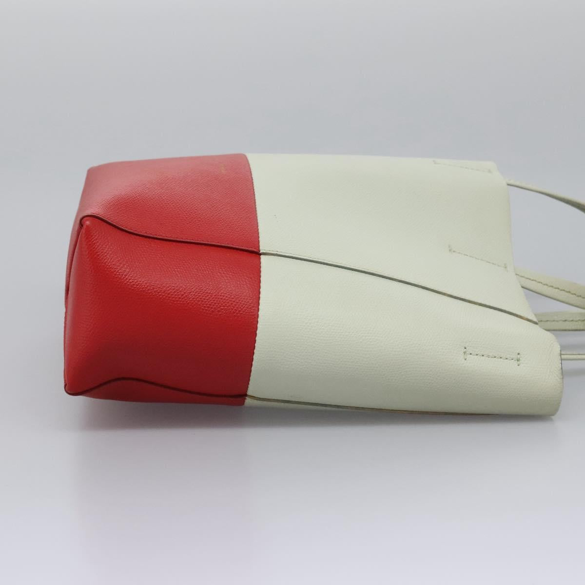 CELINE Tote Bag Leather 2way Red Auth ep7482