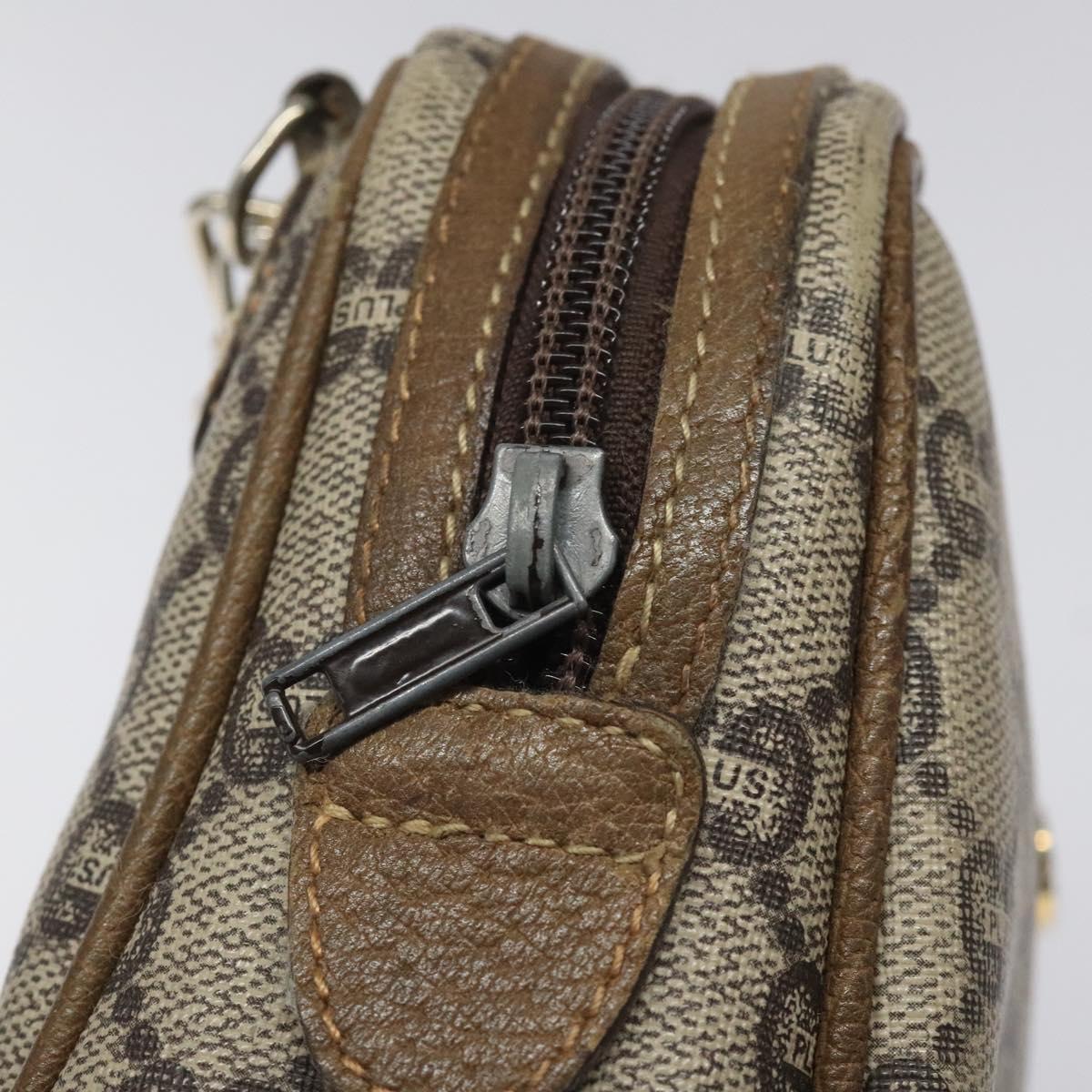 GUCCI GG Plus Supreme Shoulder Bag PVC Leather Beige Auth ep7483